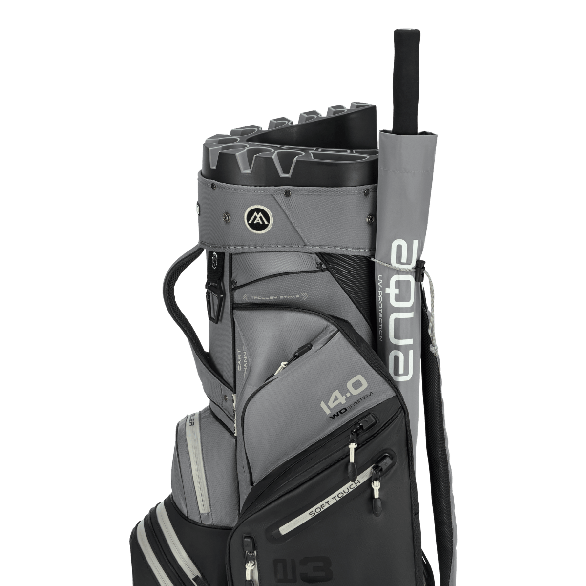 Big Max Dri Lite Silencio 3 Organiser Golf Cart Bag - Black / Grey - Big Max