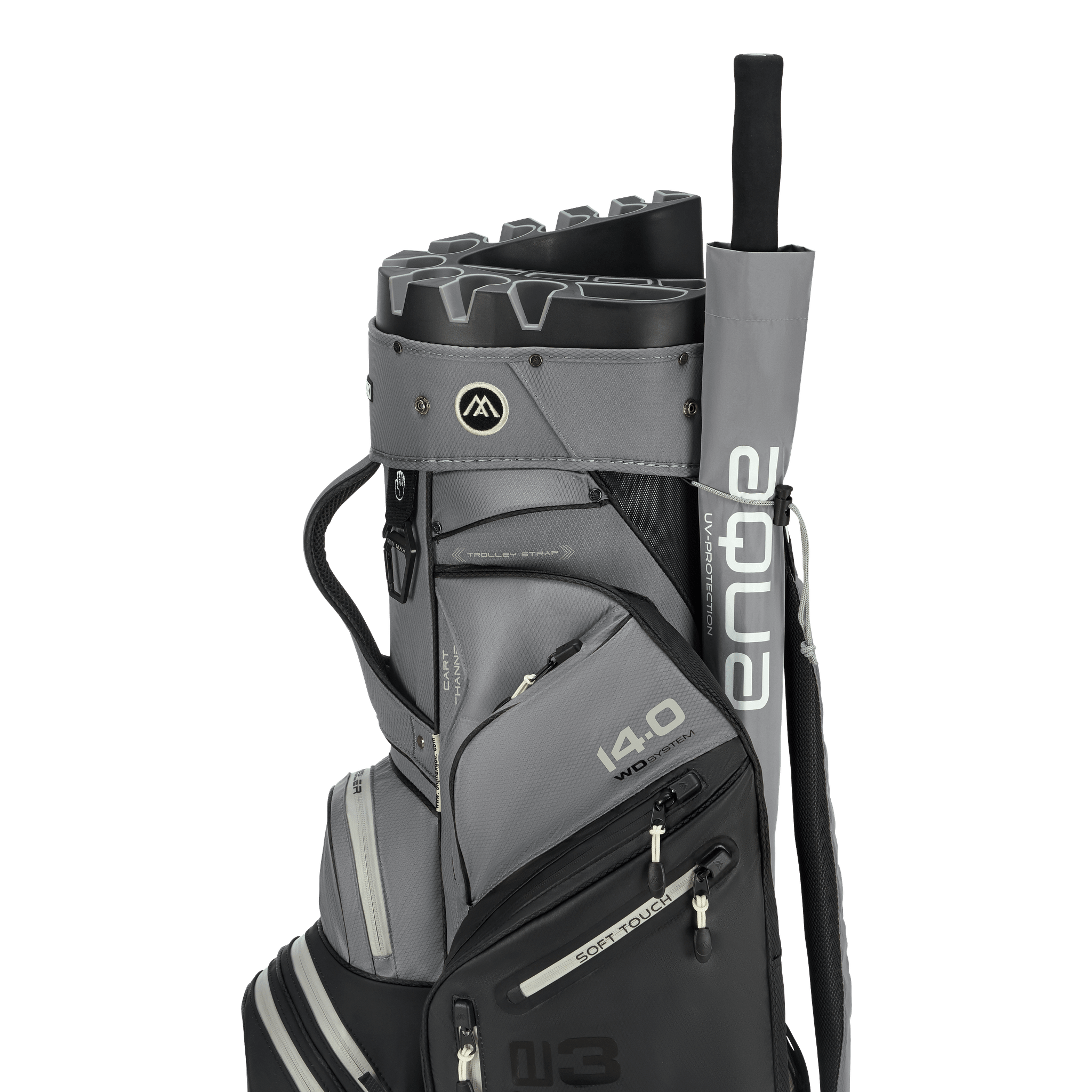 Big Max Dri Lite Silencio 3 Organiser Golf Cart Bag - Black / Grey