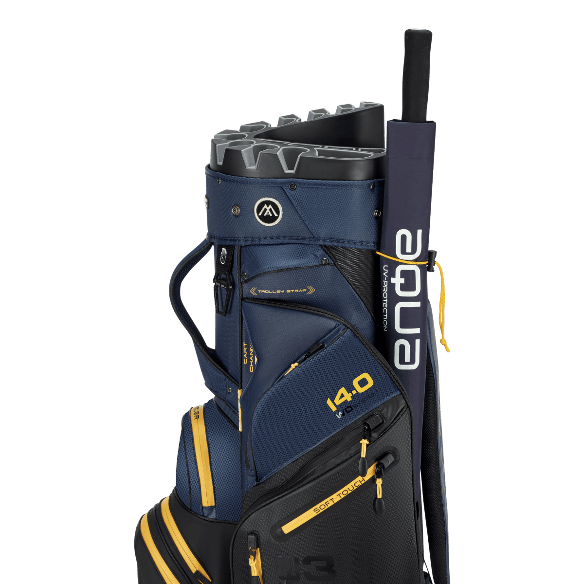 Big Max Dri Lite Silencio 3 Organiser Golf Cart Bag - Black / Navy / Corn - Big Max