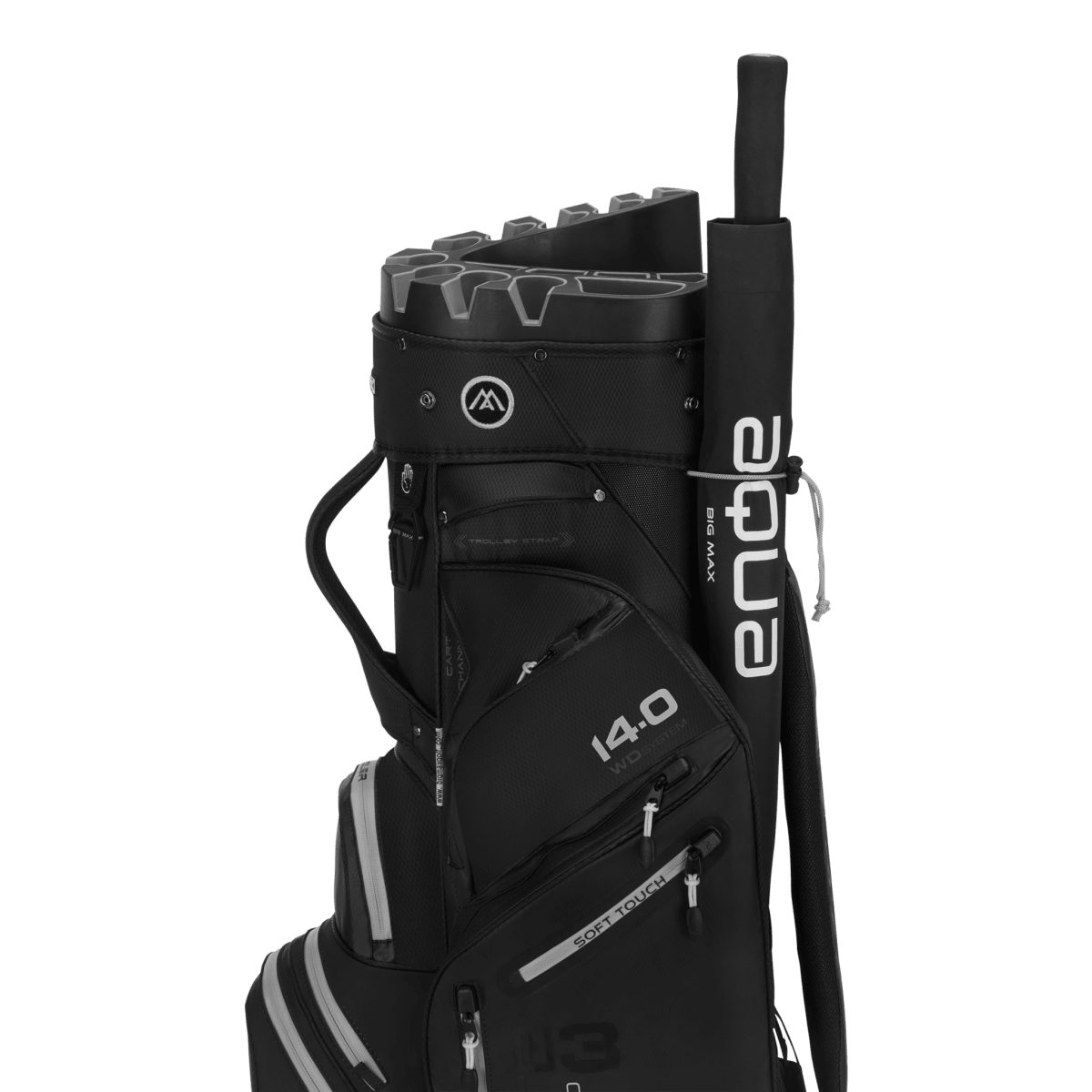 Big Max Dri Lite Silencio 3 Organiser Golf Cart Bag - Black - Big Max