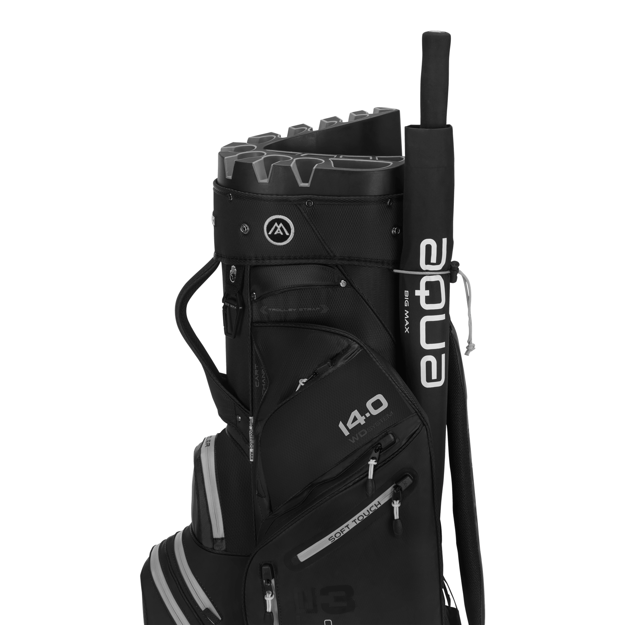 Big Max Dri Lite Silencio 3 Organiser Golf Cart Bag - Black