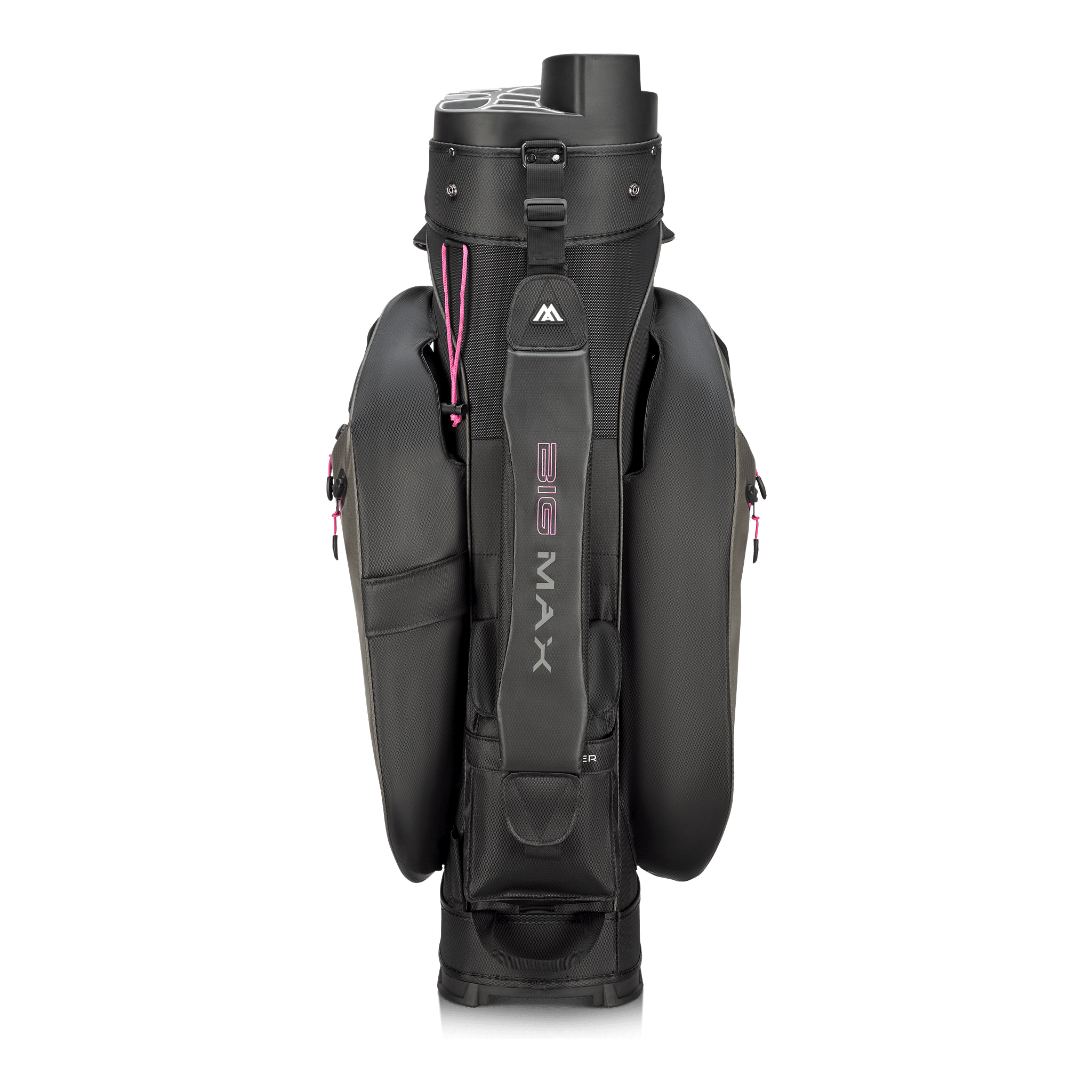 Big Max Dri Lite Silencio 3 Organiser Golf Cart Bag - Charcoal / Black / Fuchsia
