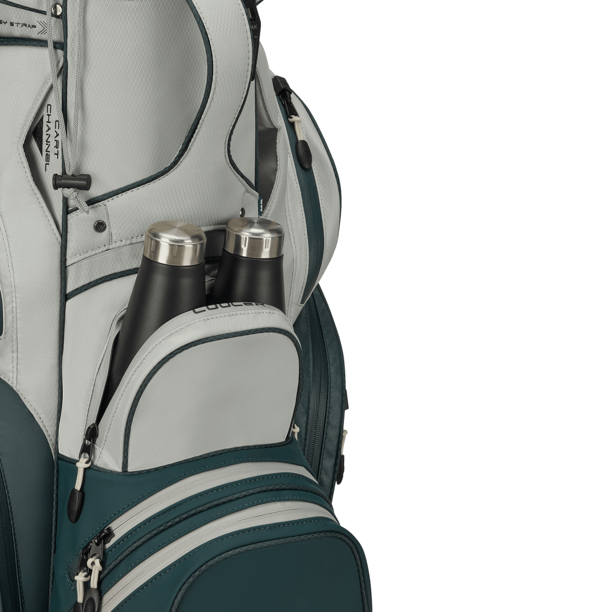 Big Max Dri Lite Silencio 3 Organiser Golf Cart Bag - Forest Green / Off White