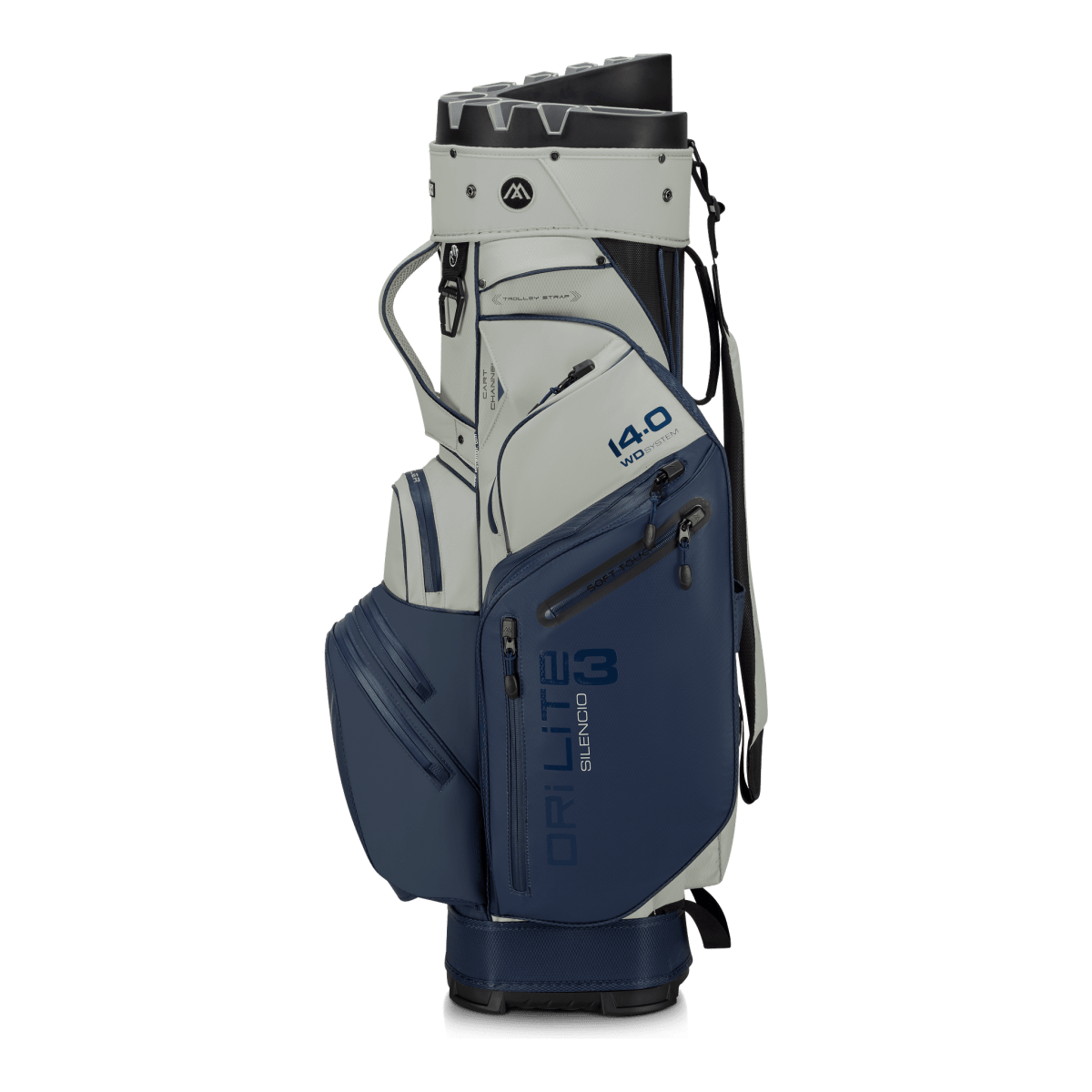 Big Max Dri Lite Silencio 3 Organiser Golf Cart Bag - Navy / Off White - Big Max