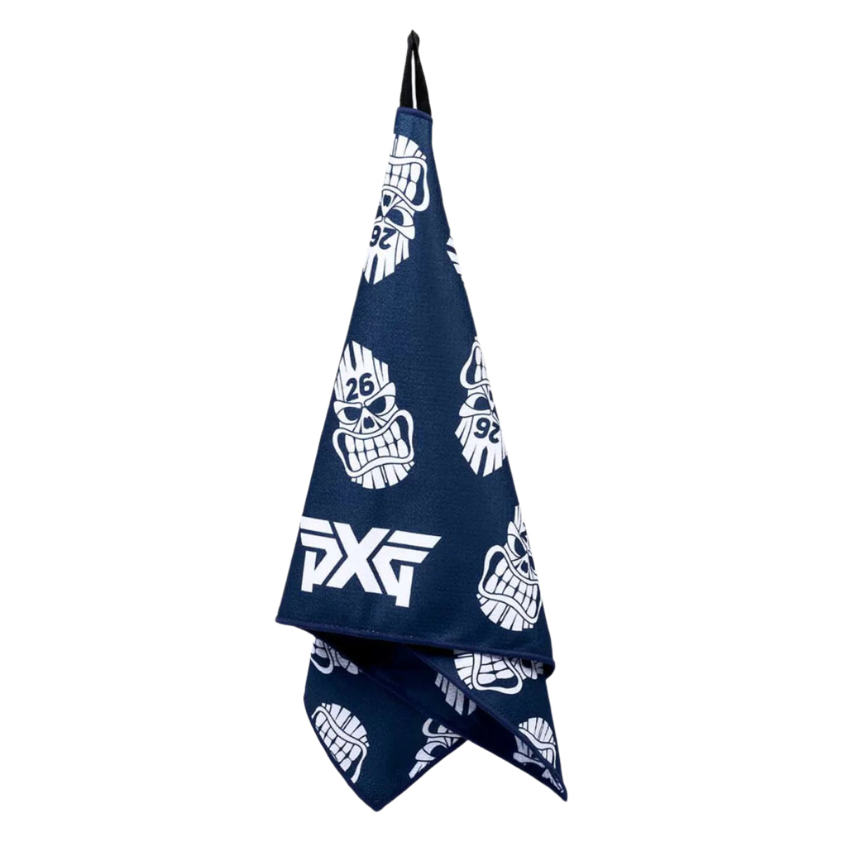 PXG Darkness Tiki Skull Players Towel - Navy/ White