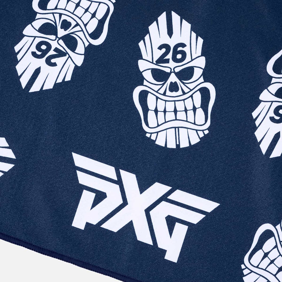 PXG Darkness Tiki Skull Players Towel - Navy/ White