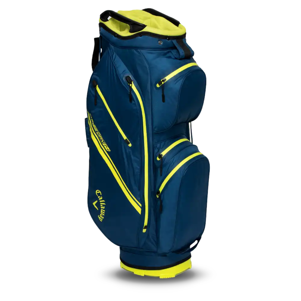 Callaway Chase Dry 14 Cart Bag 25 - Navy/Florescent Yellow