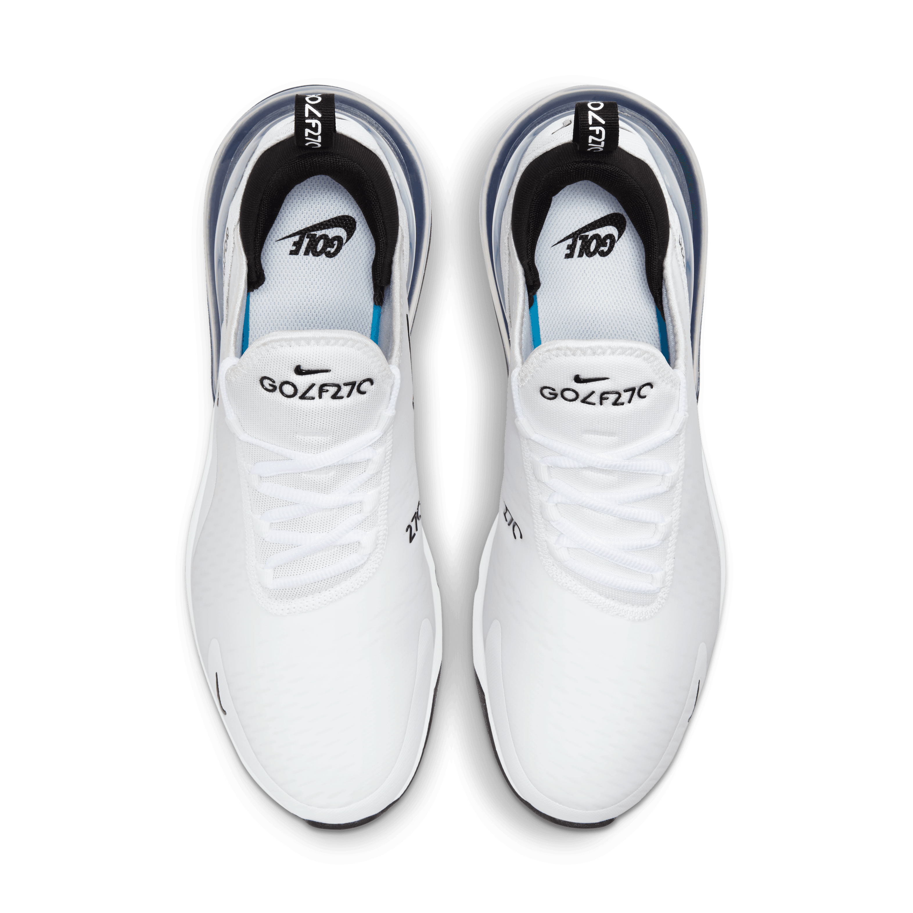 white nike air max golf shoes