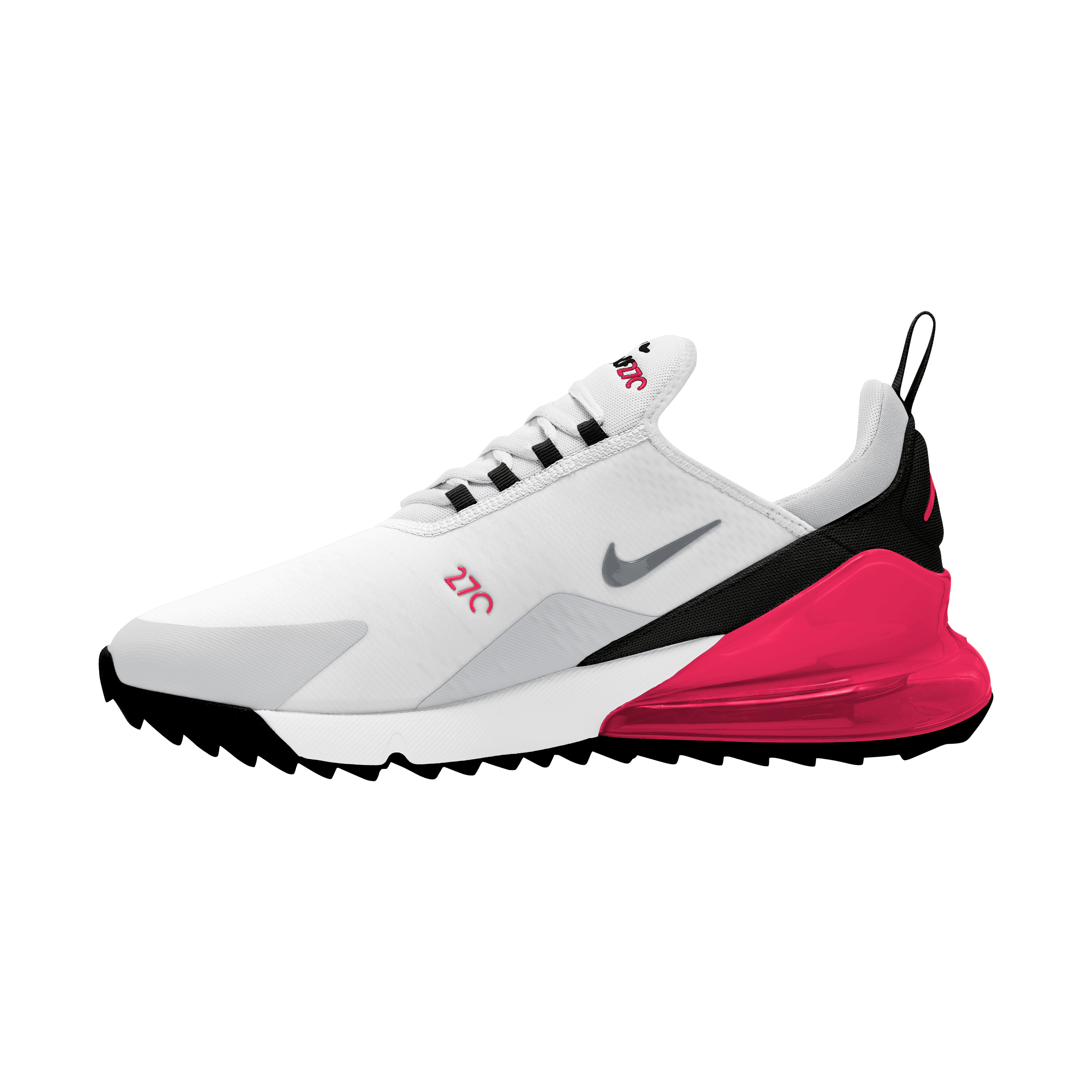 Nike Air Max 270G Spikeless Golf Shoes - White/Cool Grey - Natural Grey