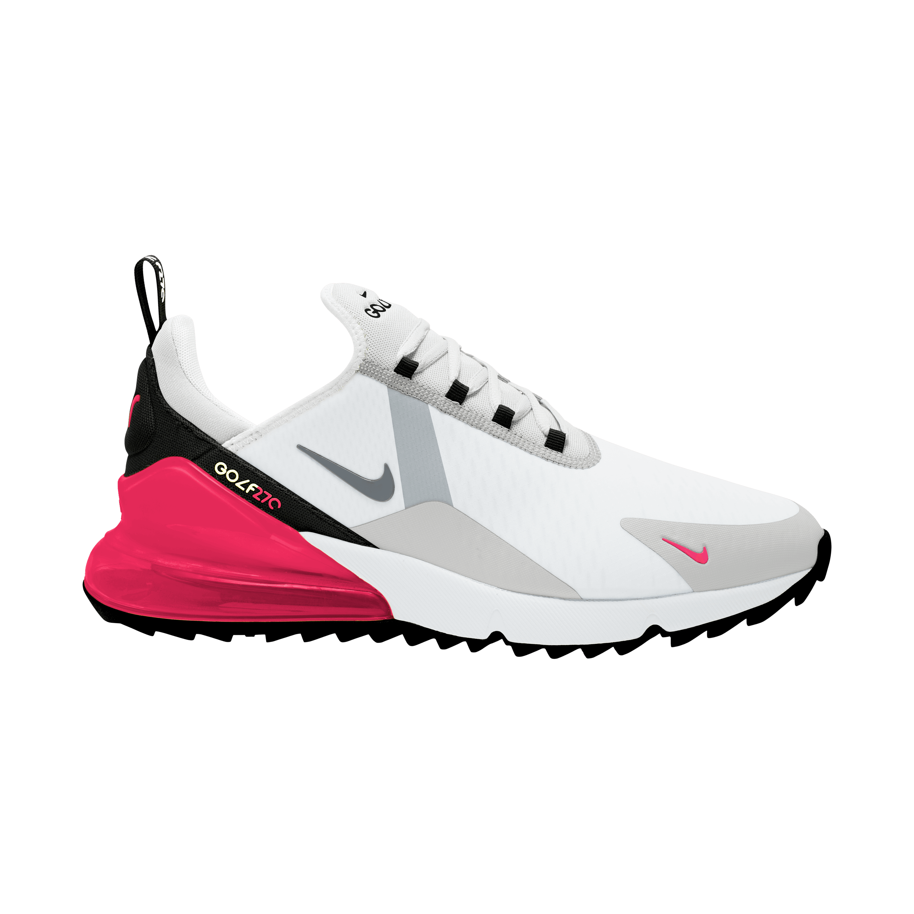 Nike Air Max 270G Spikeless Golf Shoes - White/Cool Grey - Natural Grey