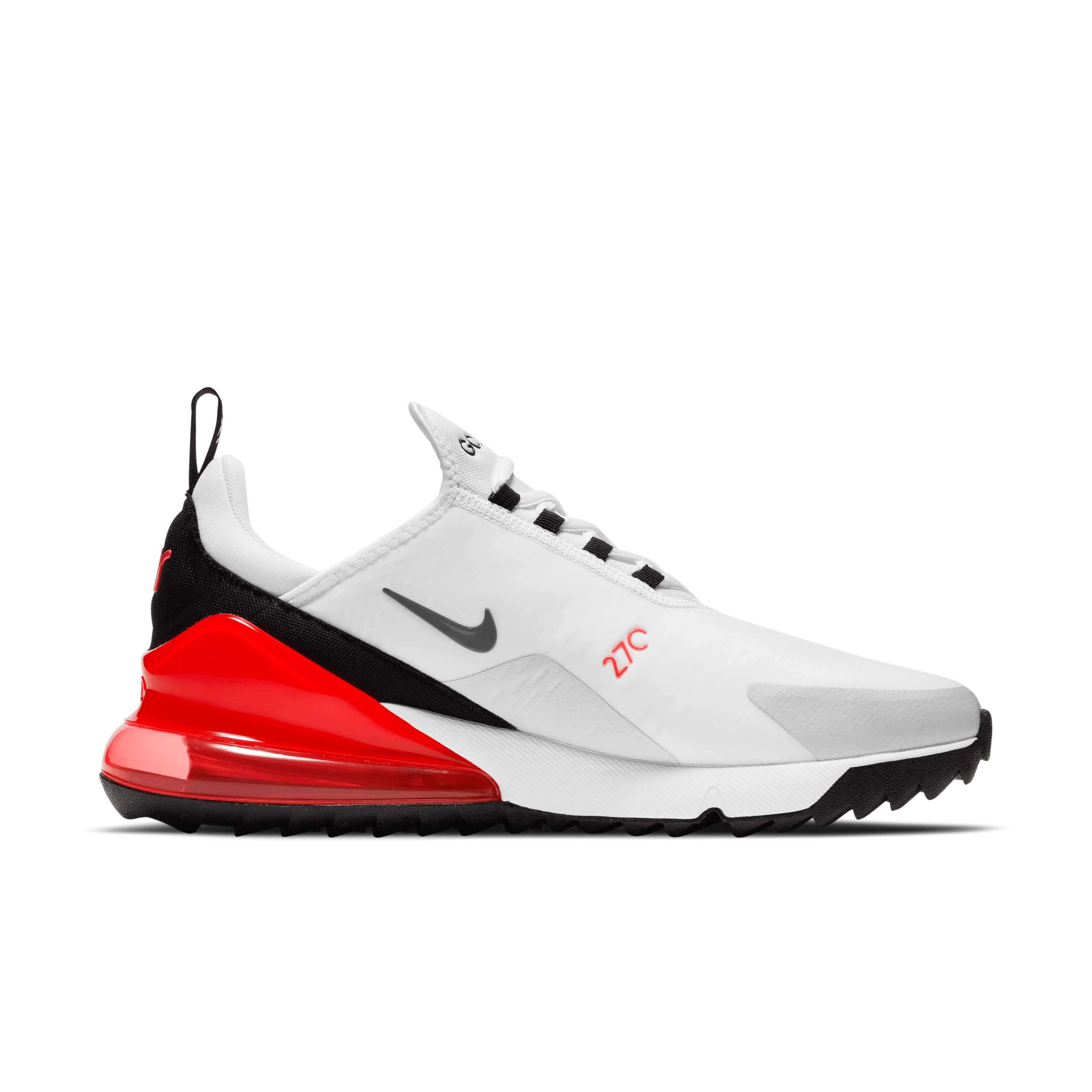 Nike Air Max 270G Spikeless Golf Shoes - White/Cool Grey - Natural Grey