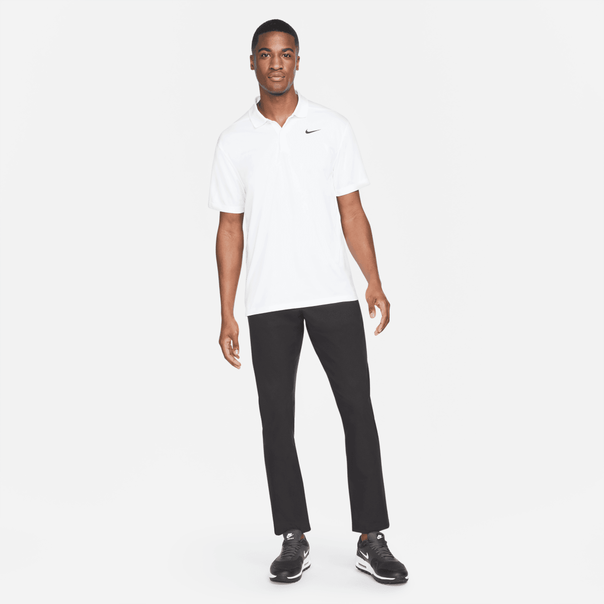 Nike DF Victory Solid Polo - White / Black - Nike Golf