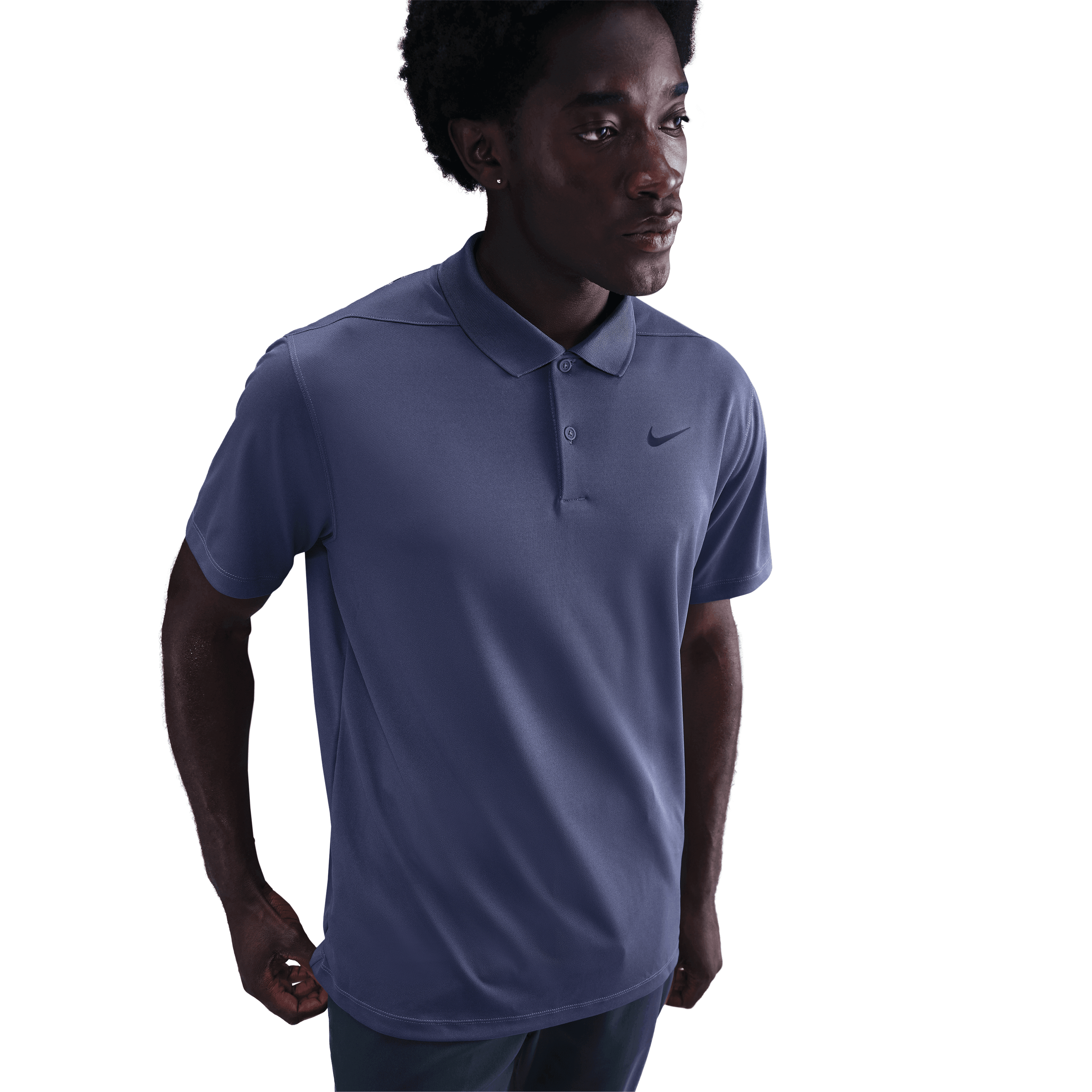 Nike DF Victory Solid Polo - Sanded Purple / Black