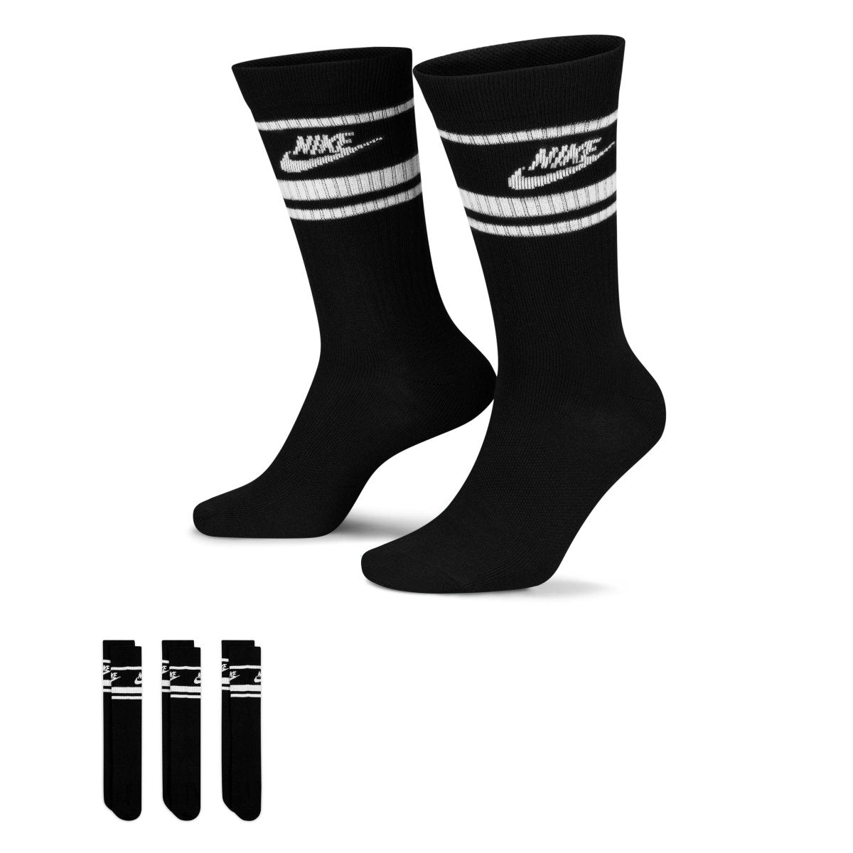 Nike Everyday Essential Golf Socks - Black / White - Nike Golf