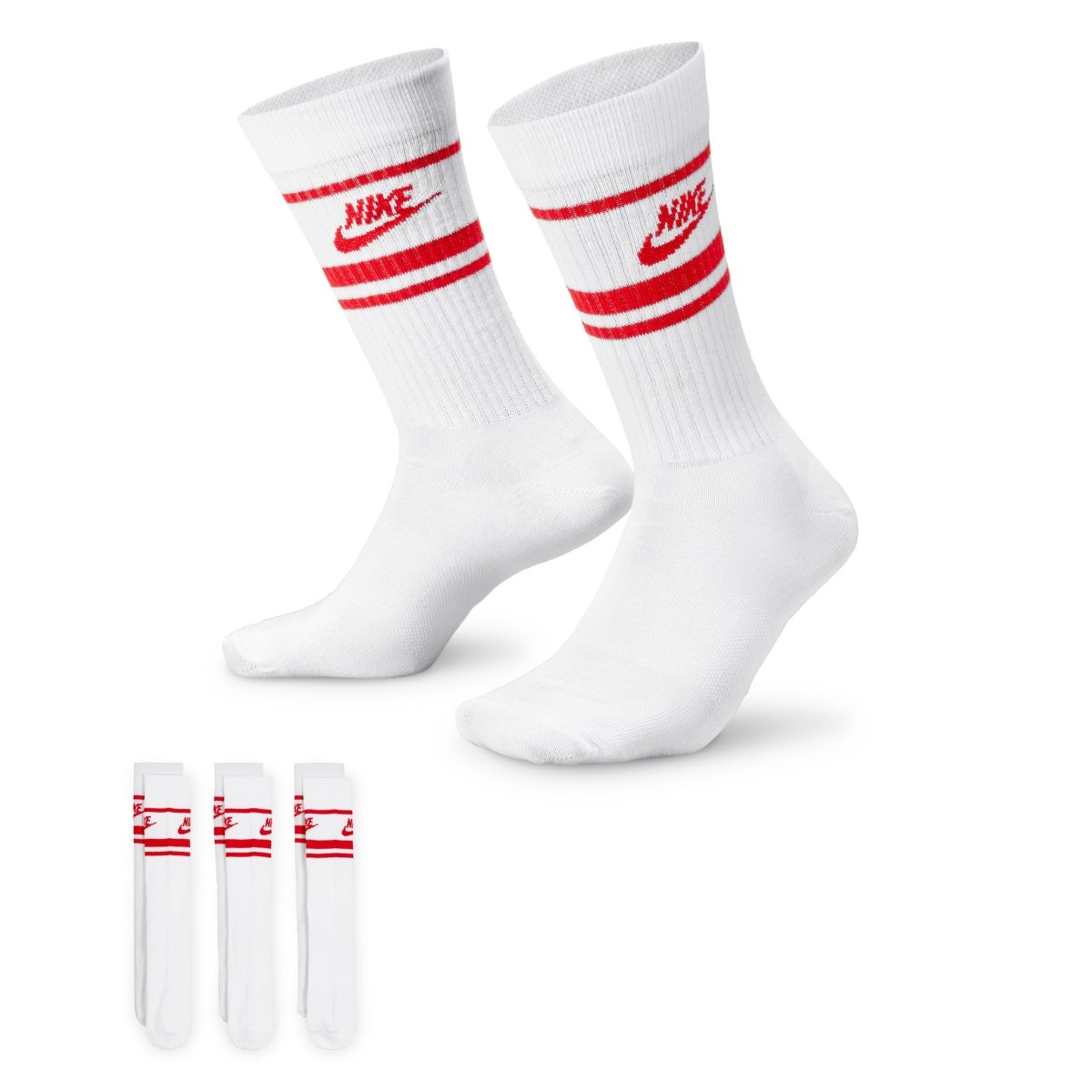Nike Everyday Essential Golf Socks - White / Red / Red - Nike Golf