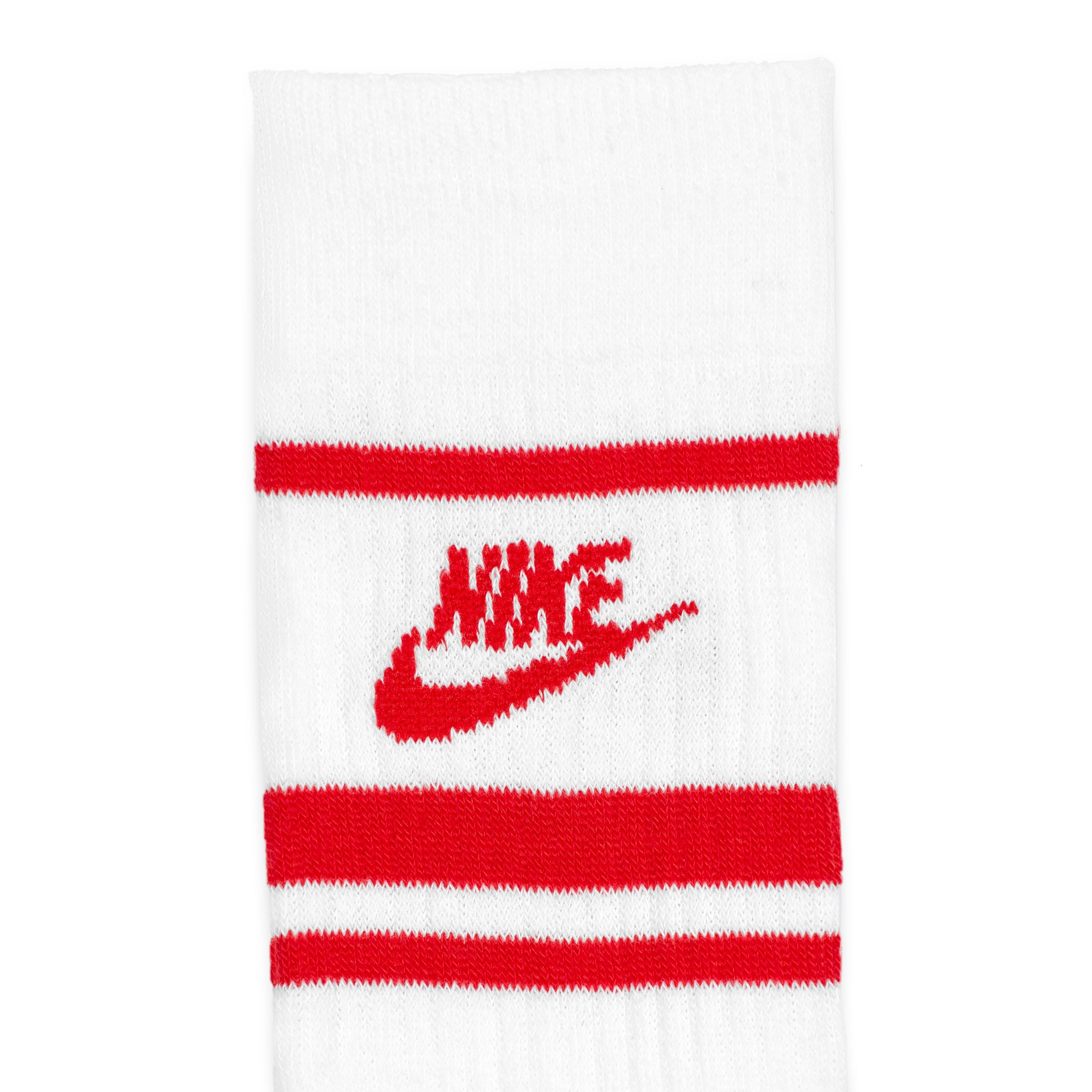 Nike Everyday Essential Golf Socks - White / Red / Red