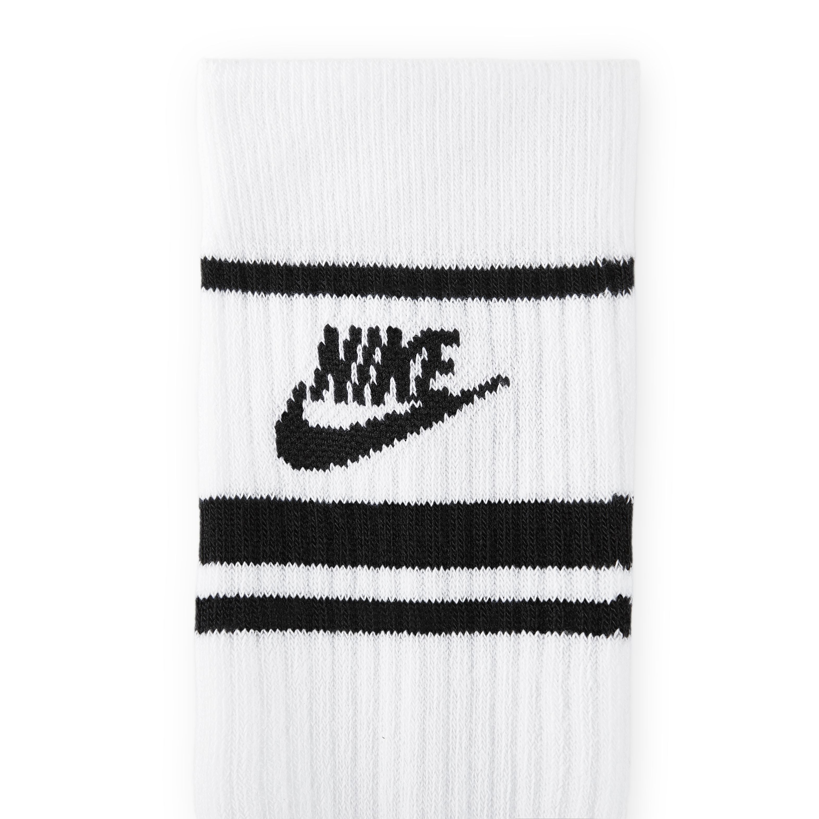 Nike Everyday Essential Golf Socks - White / Black / Black