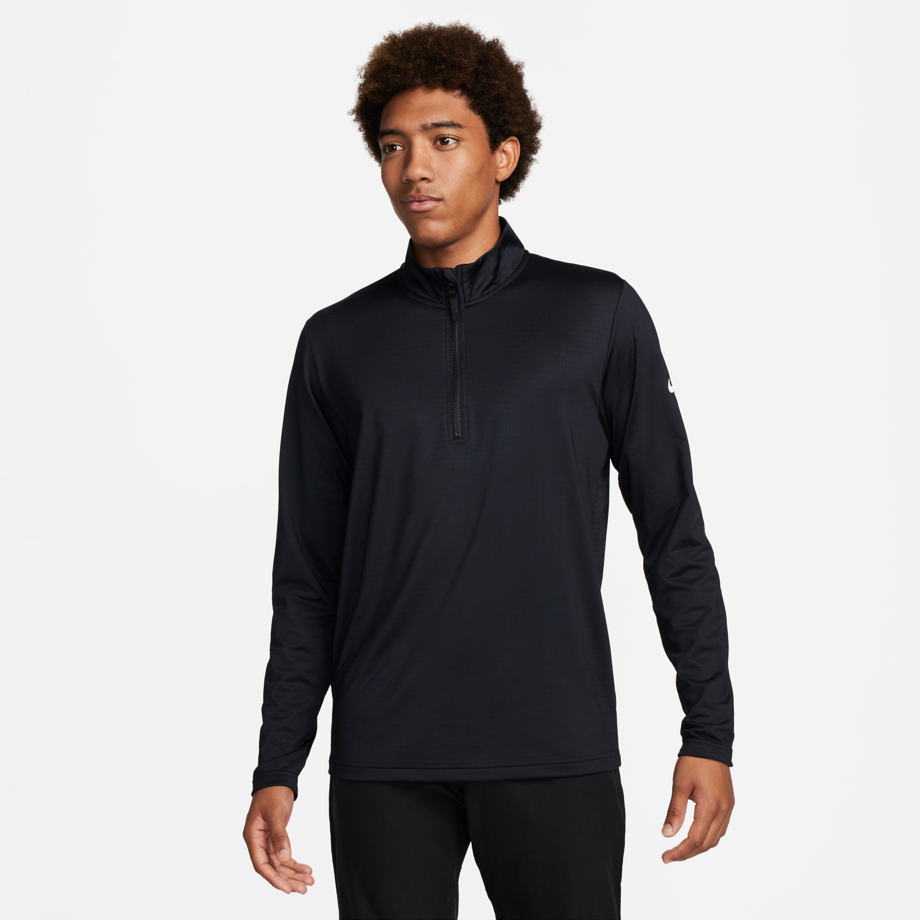 Nike Dri Fit Victory 1/2 Zip Golf Pullover - Black / White