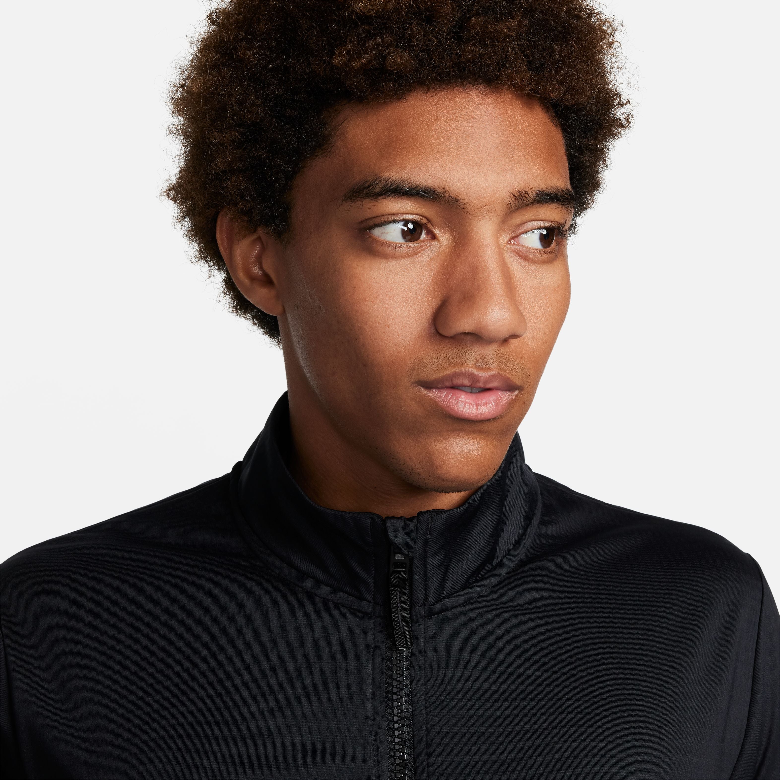 Nike Dri Fit Victory 1/2 Zip Golf Pullover - Black / White