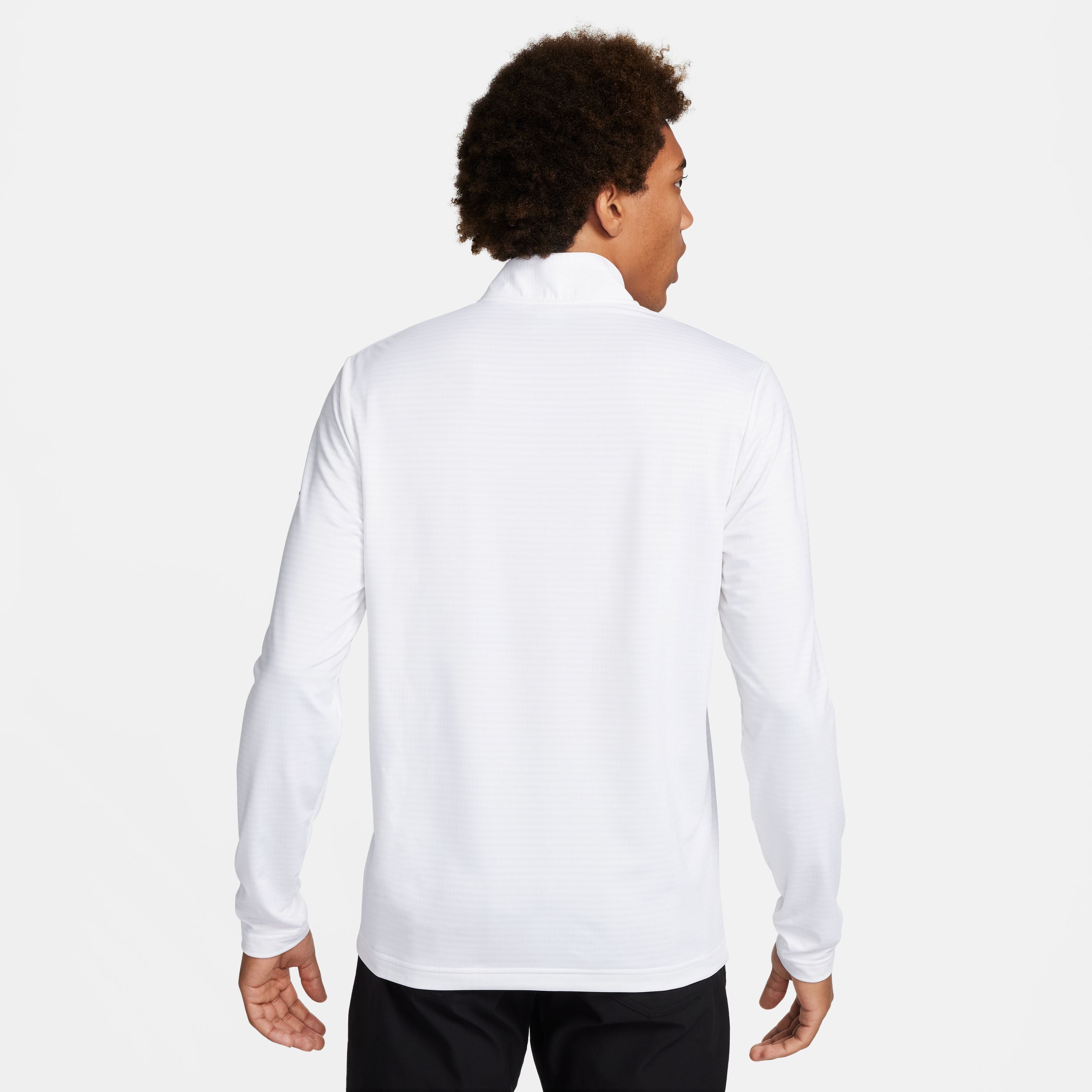 Nike Dri Fit Victory 1/2 Zip Golf Pullover - White / Black