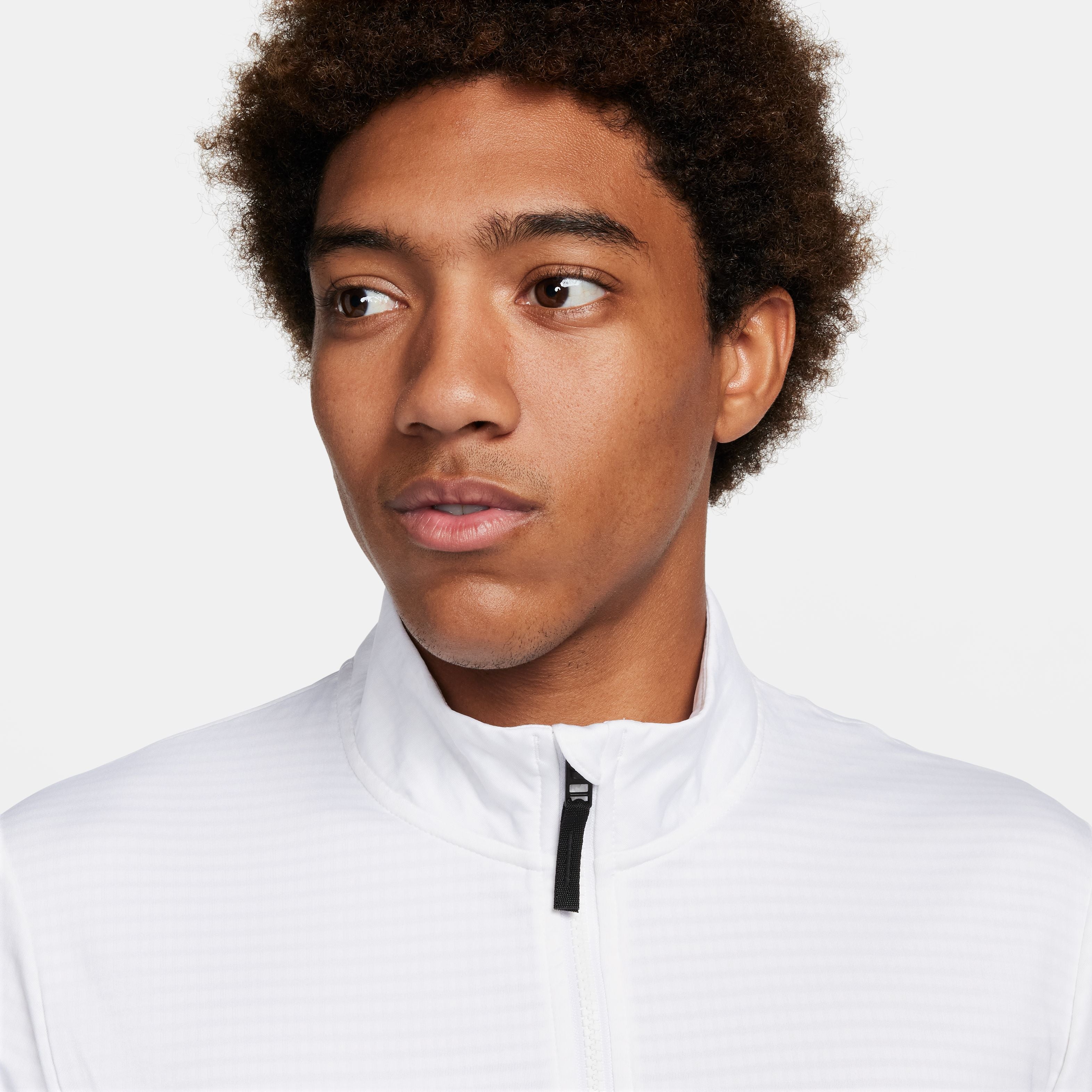 Nike Dri Fit Victory 1/2 Zip Golf Pullover - White / Black