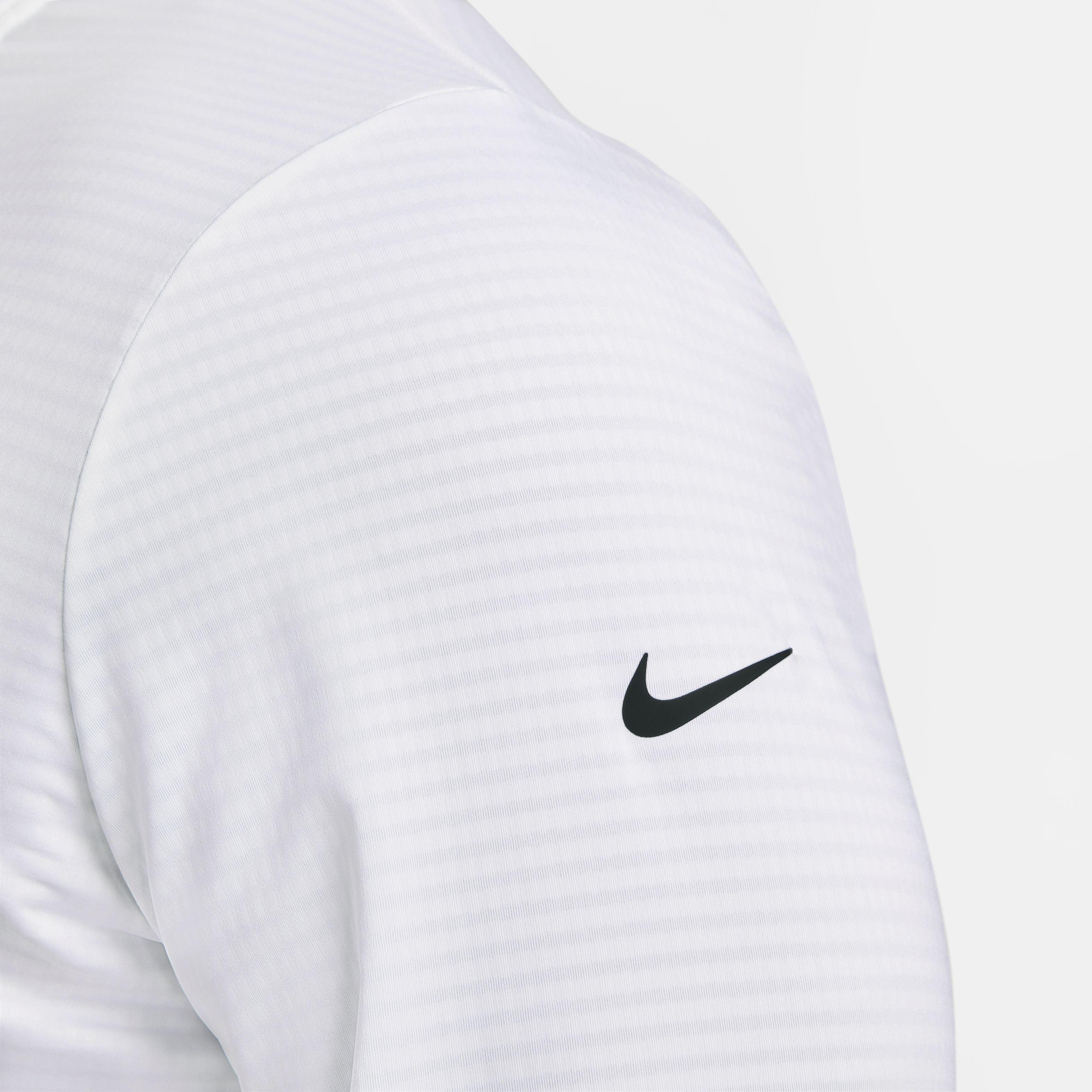 Nike Dri Fit Victory 1/2 Zip Golf Pullover - White / Black