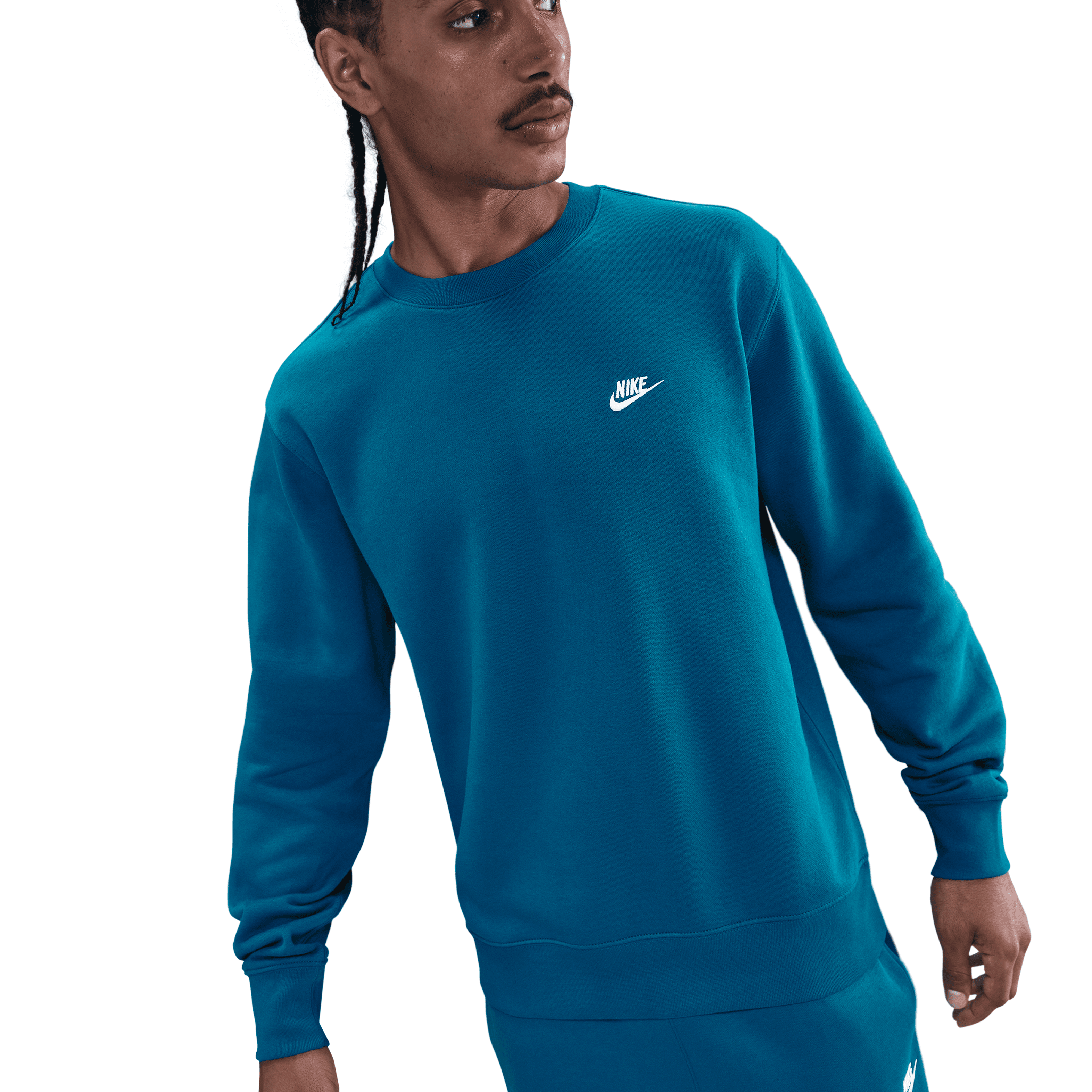Nike NSW Club Crew Pullover - Green Abyss