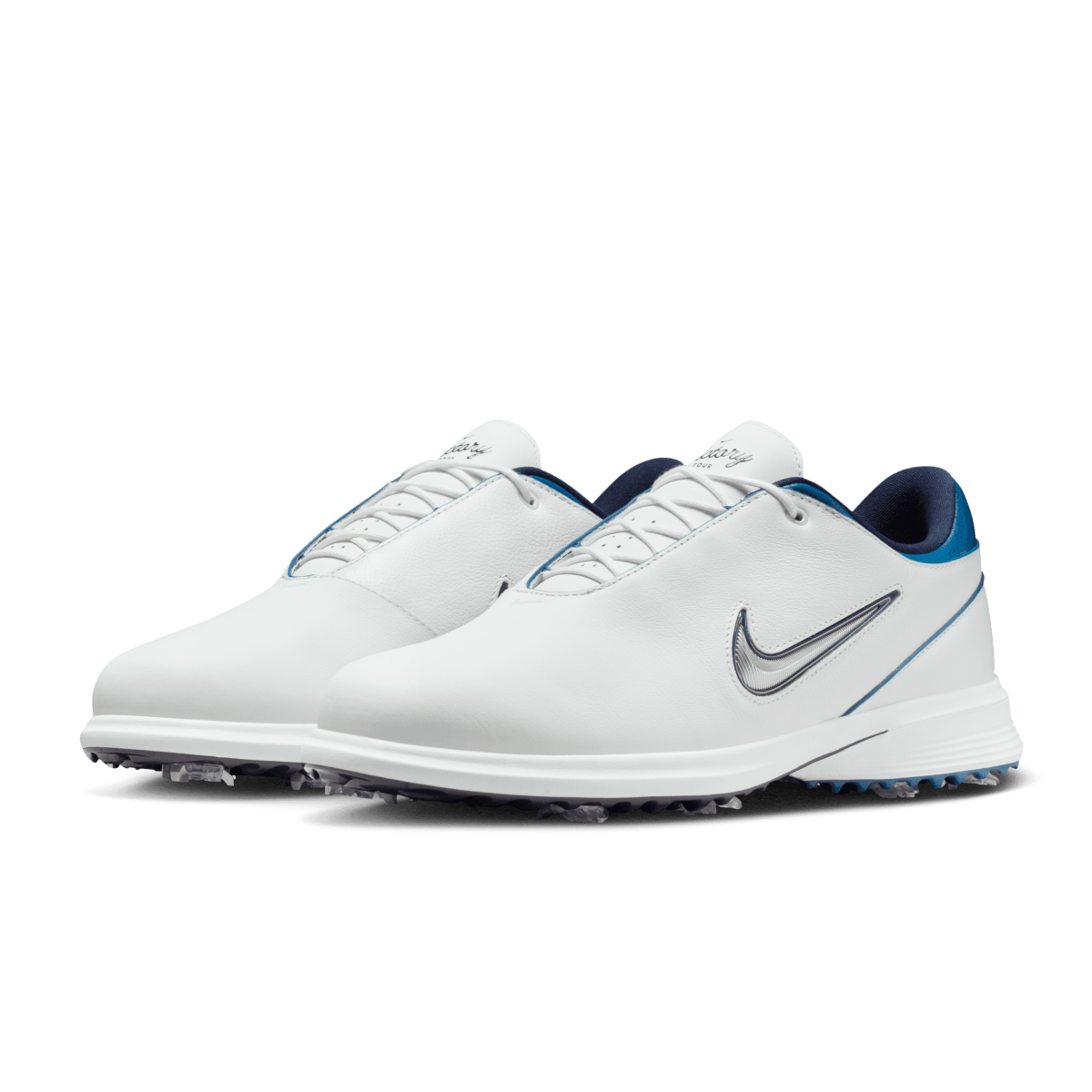 Nike Victory Tour 4 Golf Shoe - Summit White / Metallic Silver / Court Blue (OWN USE) - Nike Golf