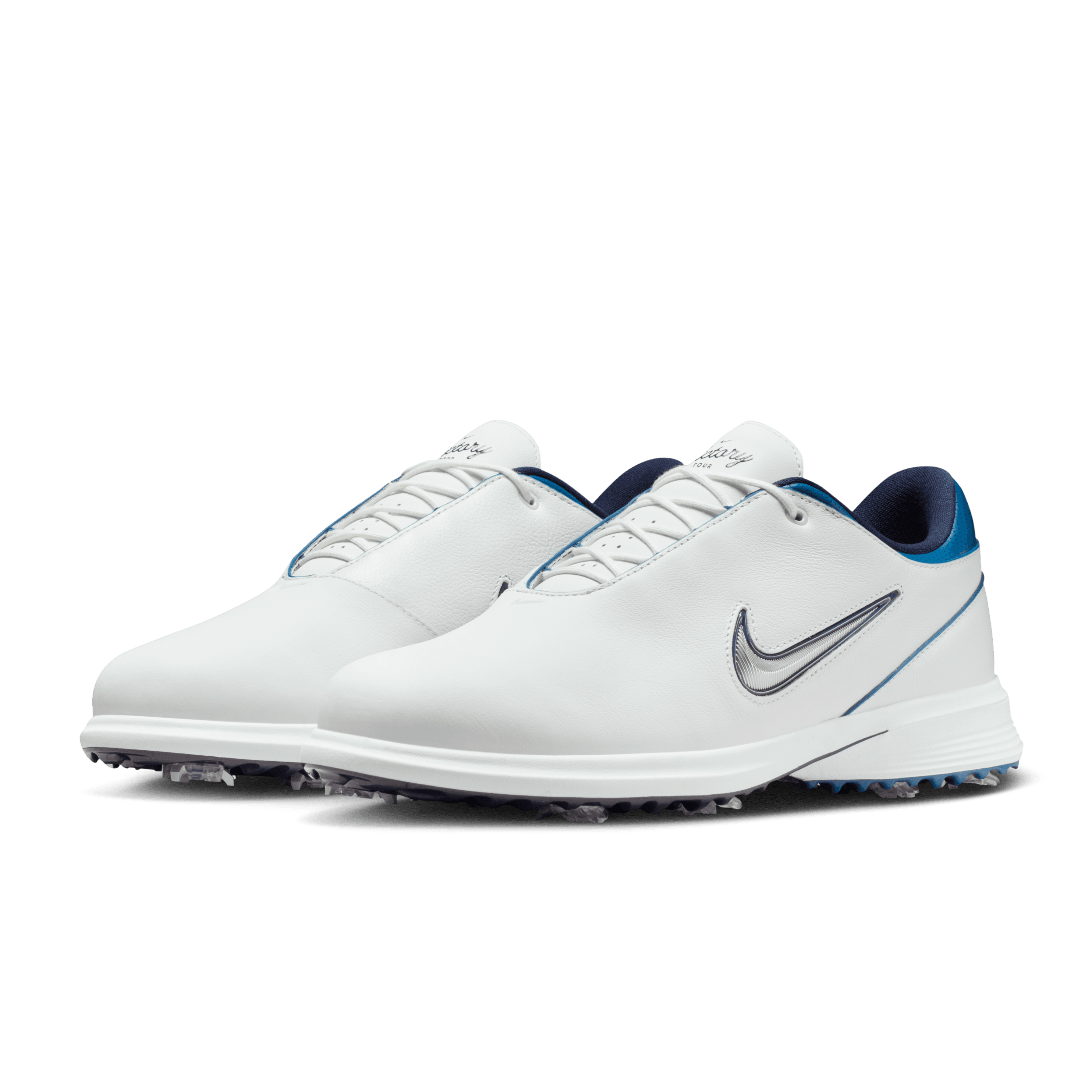 Nike Victory Tour 4 Golf Shoe - Summit White / Metallic Silver / Court Blue