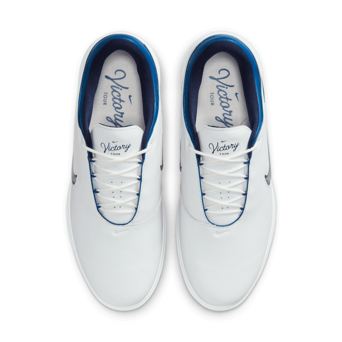 Nike Victory Tour 4 Golf Shoe - Summit White / Metallic Silver / Court Blue (OWN USE) - Nike Golf