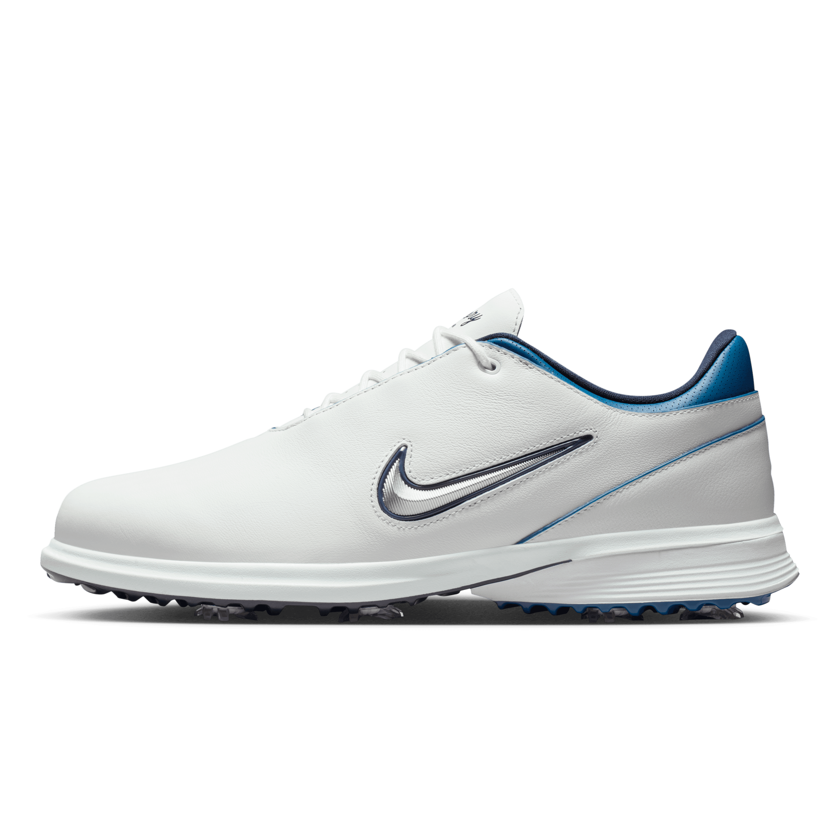 Nike Victory Tour 4 Golf Shoe - Summit White / Metallic Silver / Court Blue