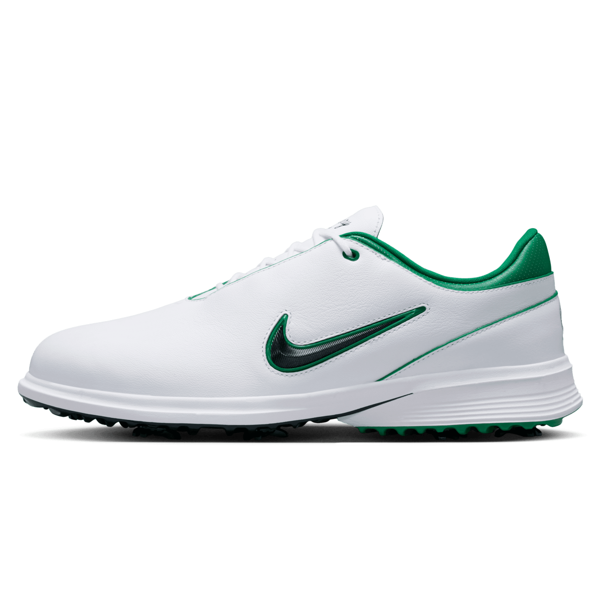Nike Victory Tour 4 Shoe in white with green trim