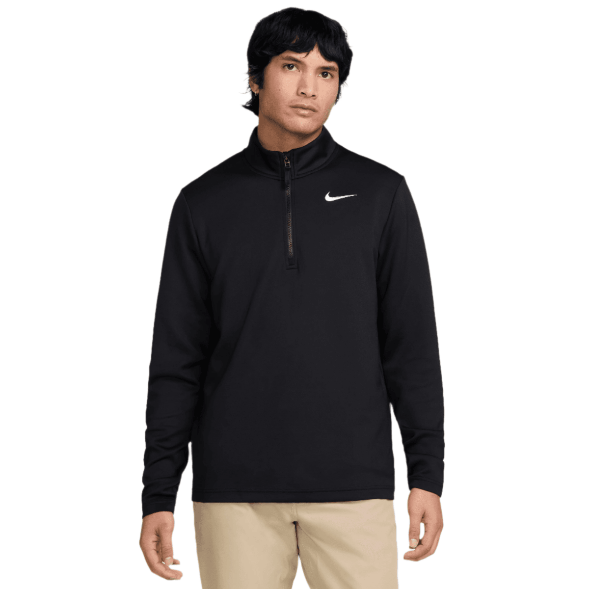 Nike Therma Flex 1/2 Zip Mens Golf Pullover - Black / White - Nike Golf