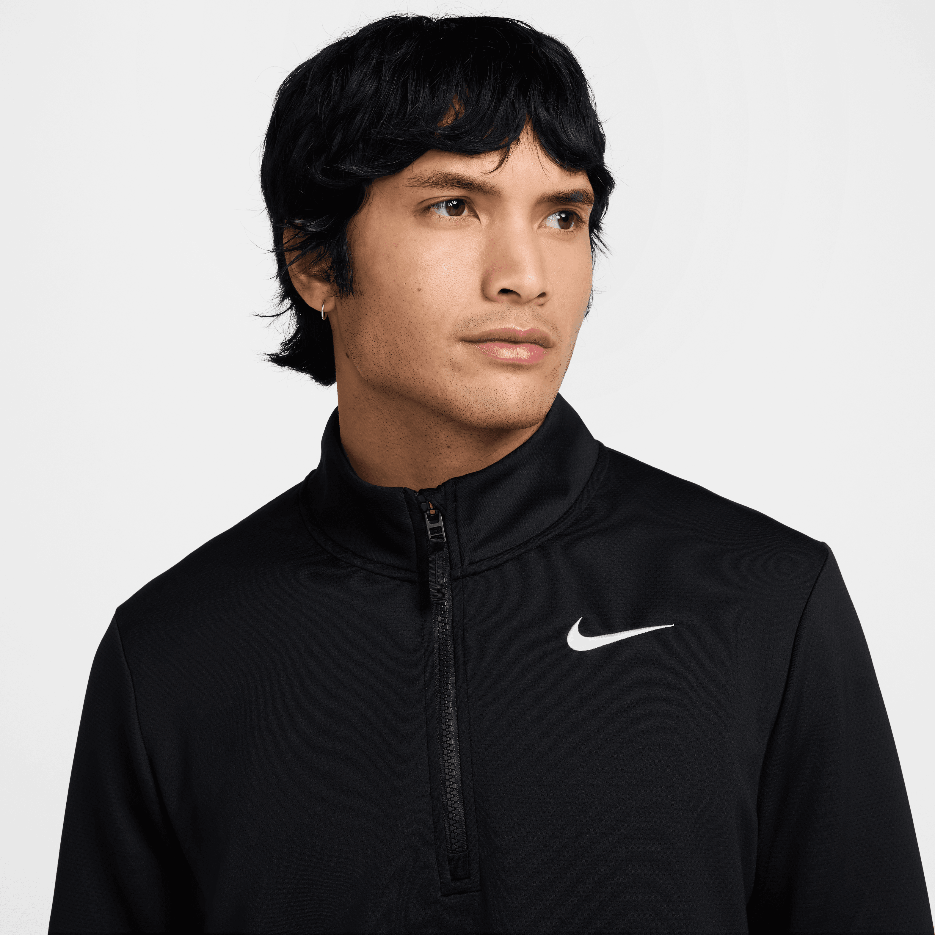 Nike Therma Flex 1/2 Zip Mens Golf Pullover - Black / White