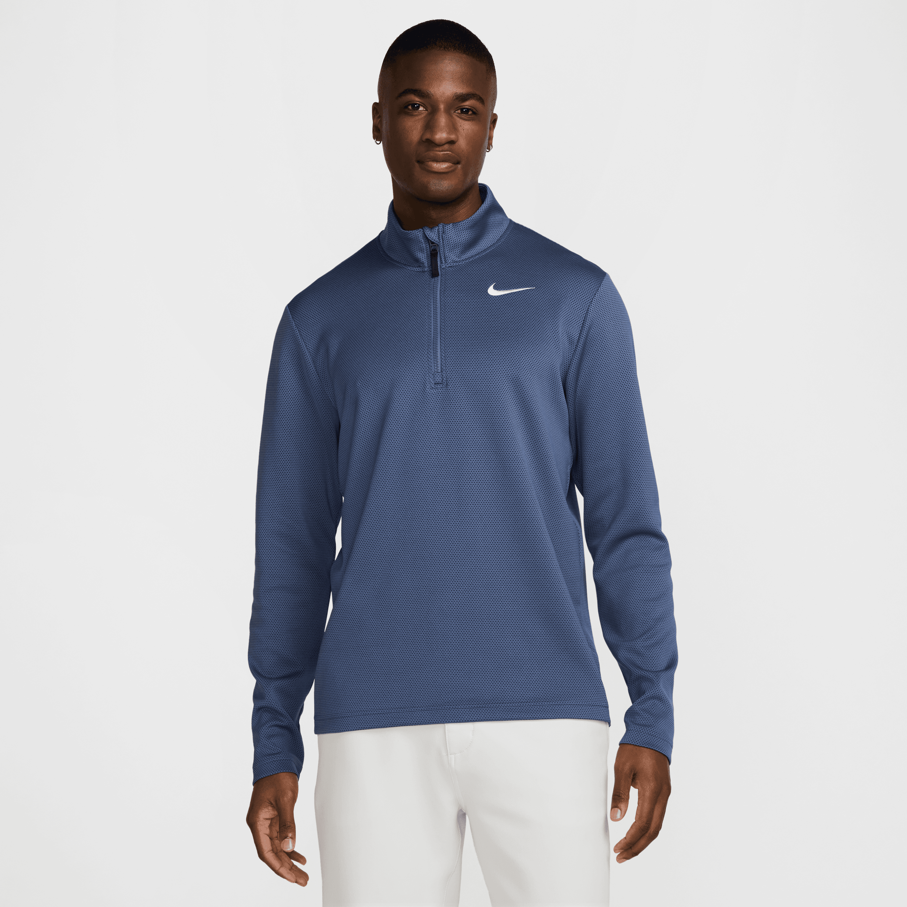 Nike Therma Flex 1/2 Zip Mens Golf Pullover - Diffused Blue / Obsidian / White