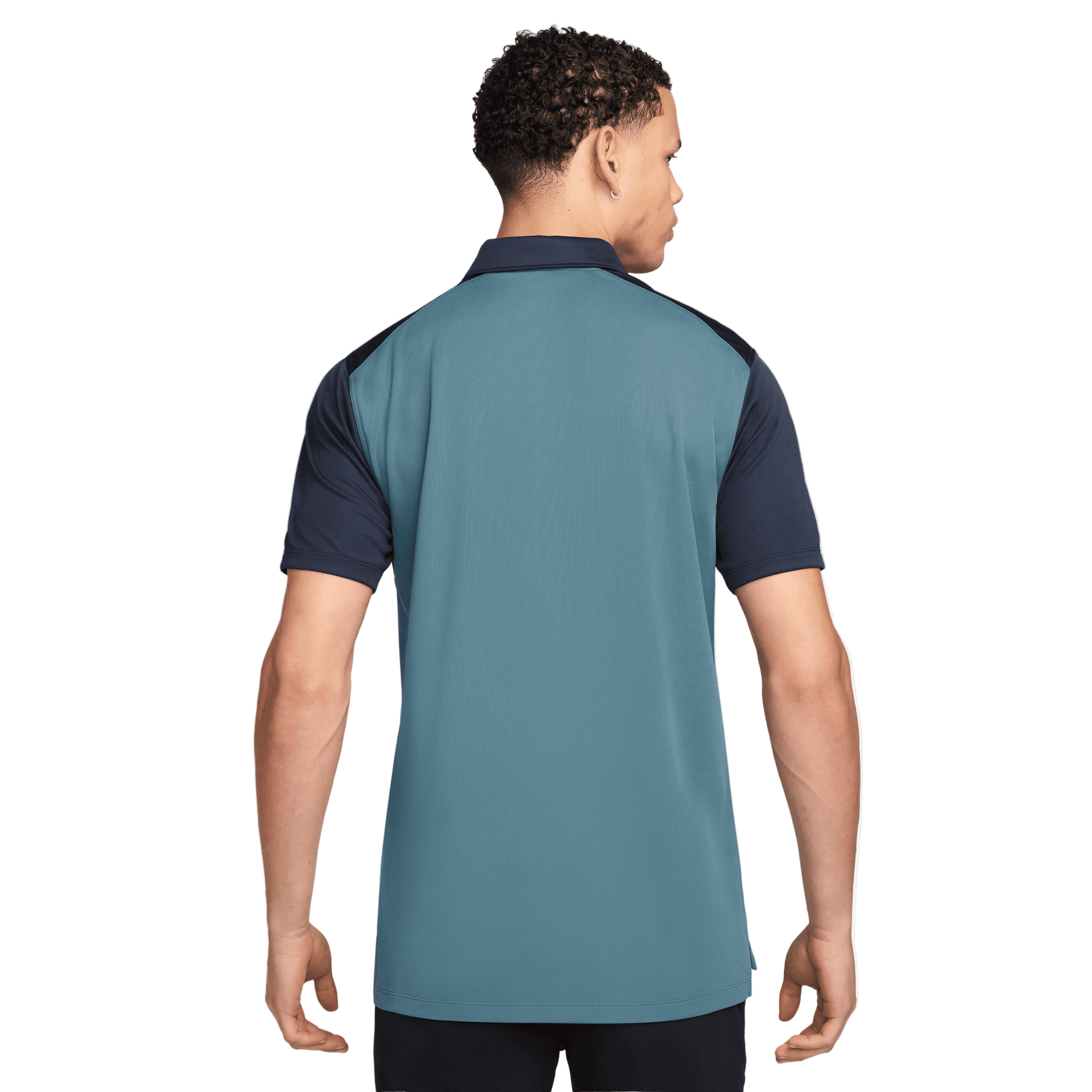 Nike Dri-Fit Victory+ Mens Blocked Polo Shirt - Smokey Blue / Obsidian