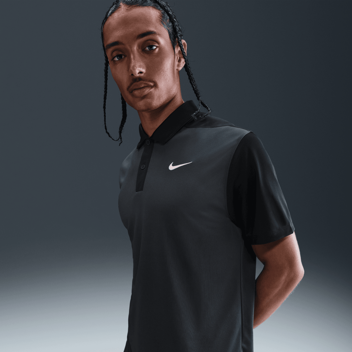 Nike Dri - Fit Victory+ Mens Blocked Polo Shirt - Black - Nike Golf