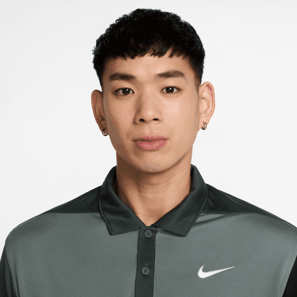 Nike Dri - Fit Victory+ Mens Blocked Polo Shirt - Dark Green - Nike Golf