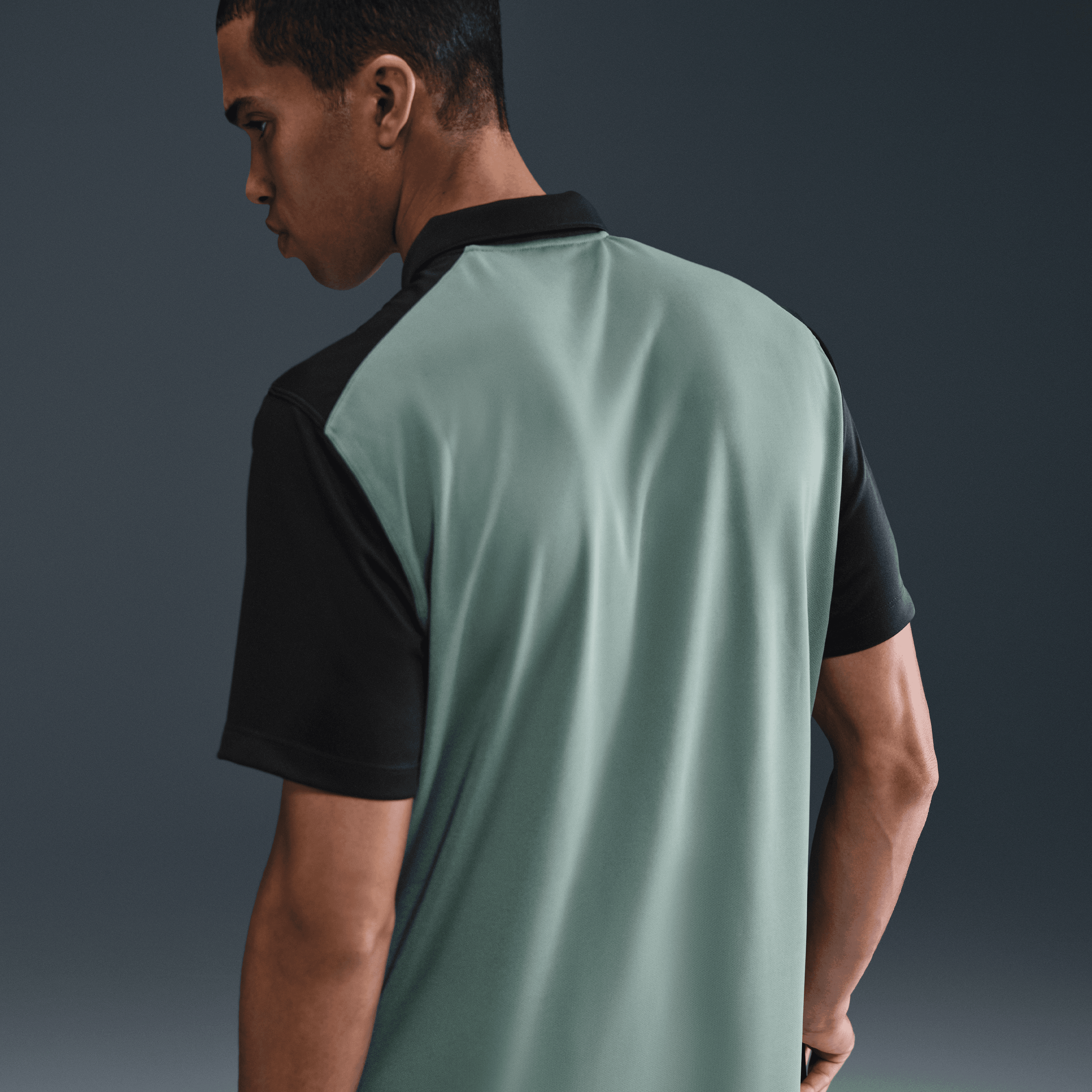 Nike Dri-Fit Victory+ Mens Blocked Polo Shirt - Dark Green