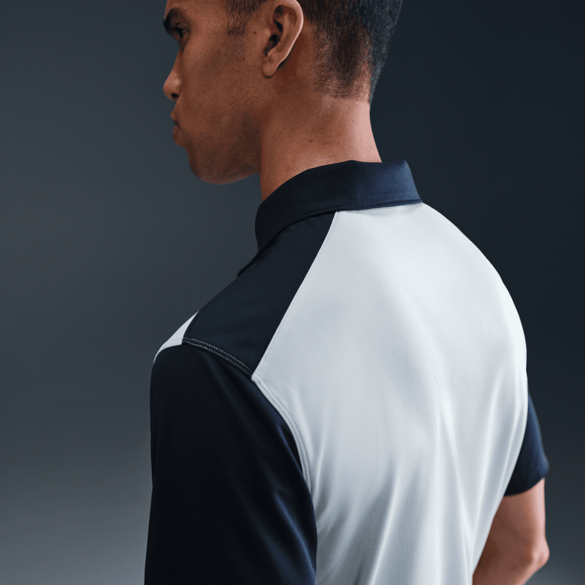 Nike Dri - Fit Victory+ Mens Blocked Polo Shirt - Light Armoury Blue / Collegiate Navy - Nike Golf