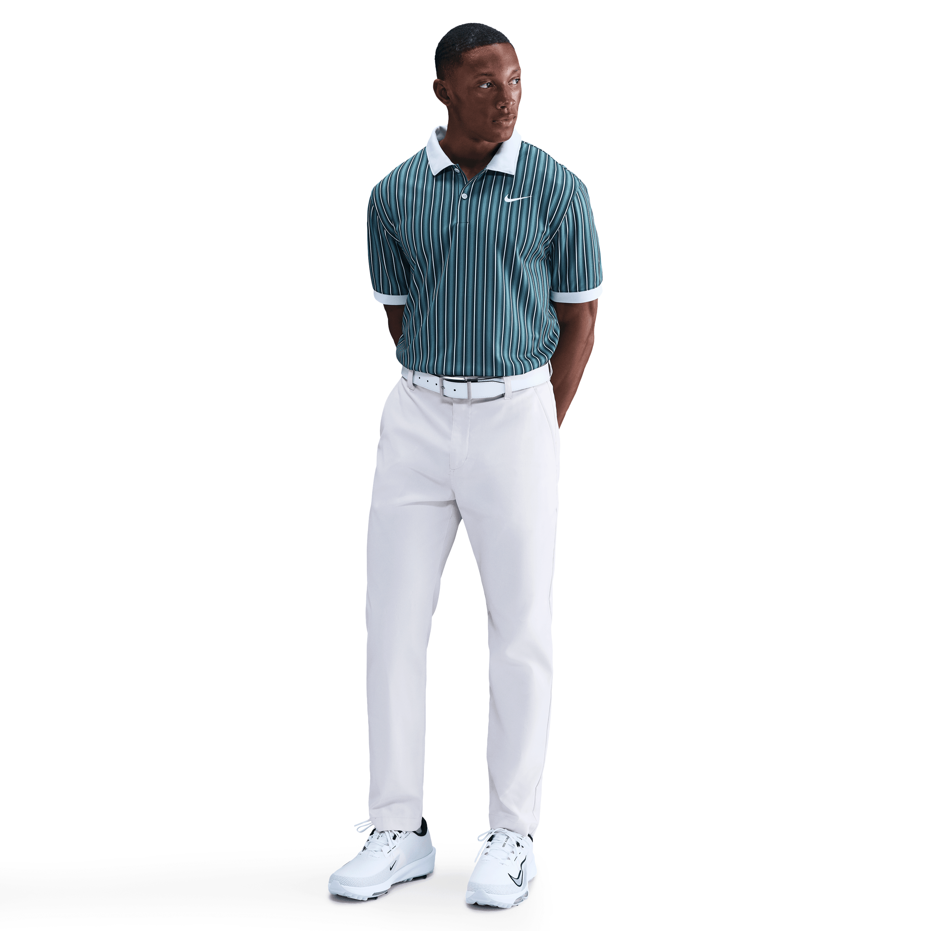 Nike Dri-Fit Victory+ Mens Polo Shirt - Smokey Blue / Pure Platinum