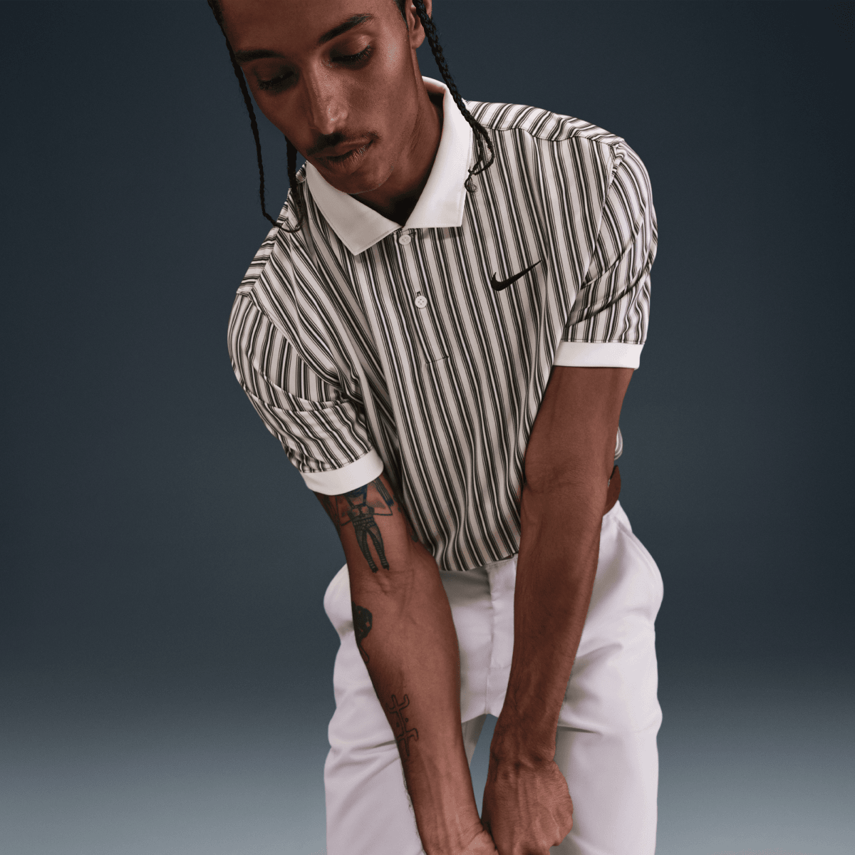 Nike Dri - Fit Victory+ Mens Polo Shirt - Light Orewood Brown/Pale Ivory/Black - Nike Golf
