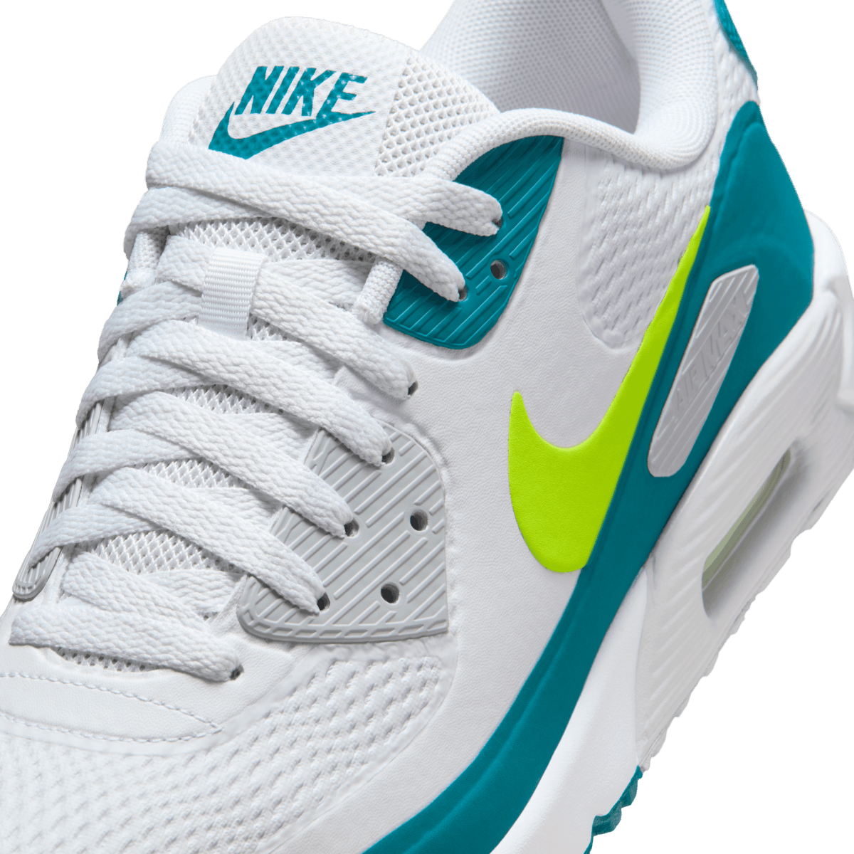 Nike Air Max 90G Spikeless Golf Shoe - White / Volt - Bright Spruce - Nike Golf