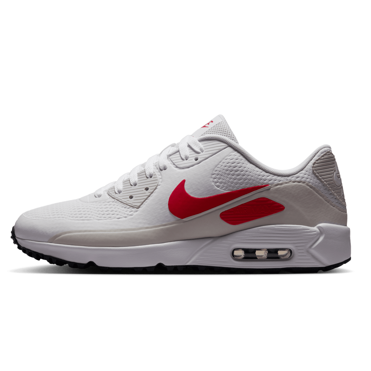 Nike Air Max 90G Spikeless Golf Shoe - White / Fire Red / Light Orewood Brown - Nike Golf