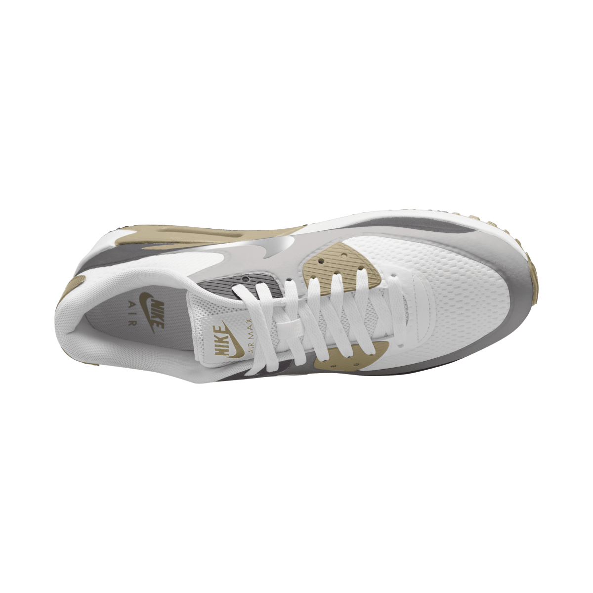 Nike Air Max 90 G Golf Shoe - White / Metallic Silver / Medium Olive
