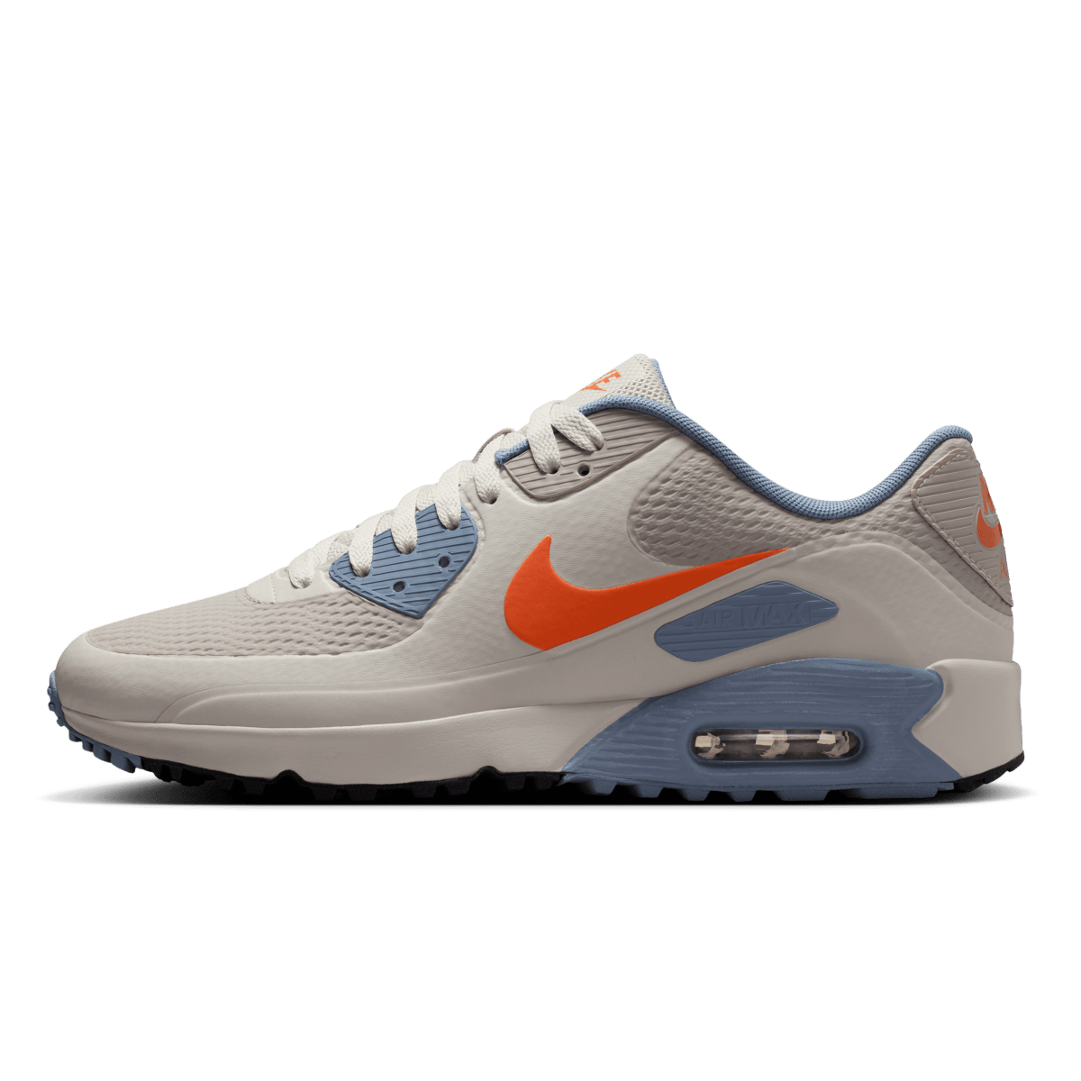 Nike Air Max 90G Spikeless Golf Shoe - Moon Particle / Safety Orange / Light Bone - Nike Golf