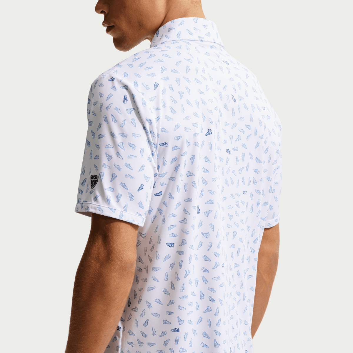 Nike Par 5 Shoe Print Dri Fit Mens Golf Polo Shirt - Nike Golf
