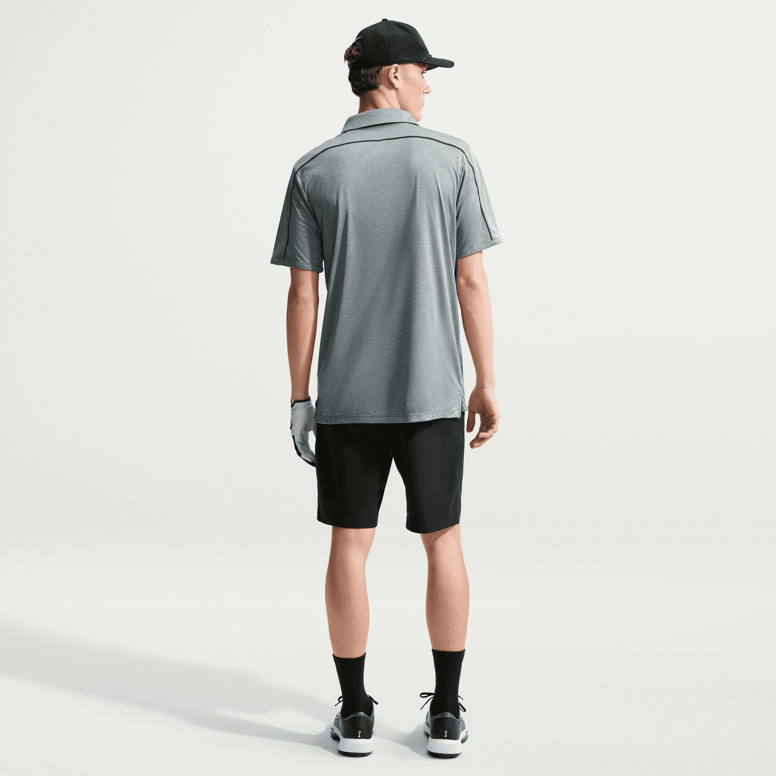 Nike Dri-Fit Par 5 Solid Mens Golf Polo Shirt - Grey