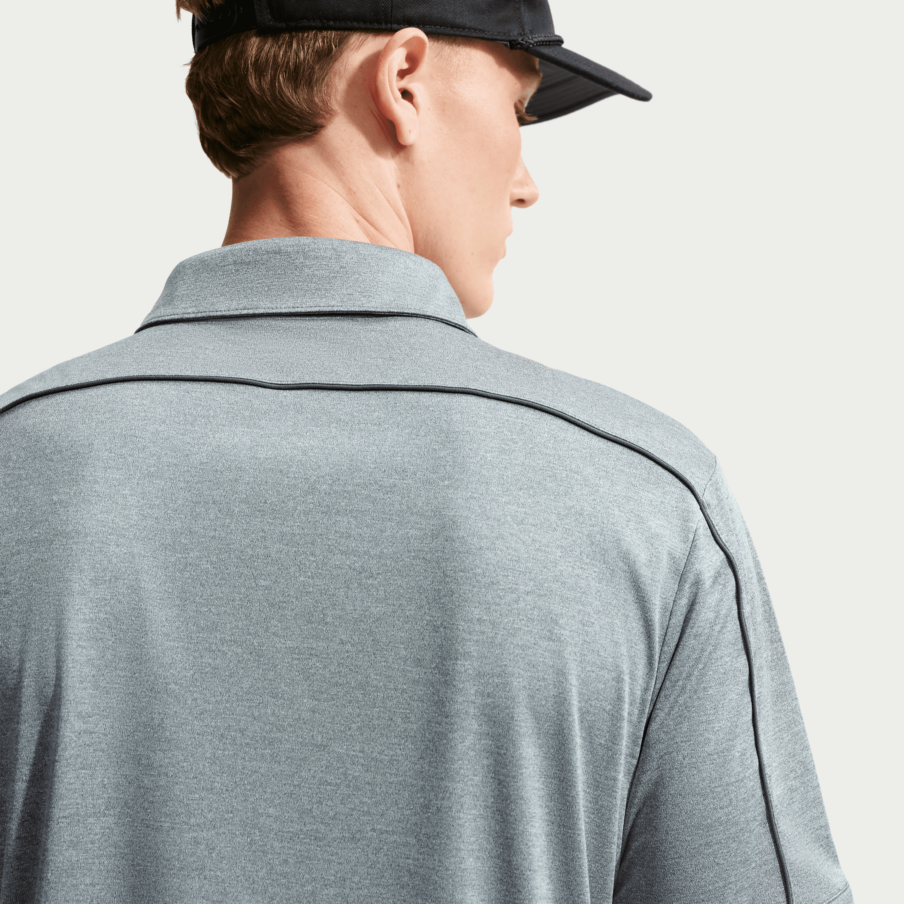 Nike Dri-Fit Par 5 Solid Mens Golf Polo Shirt - Grey