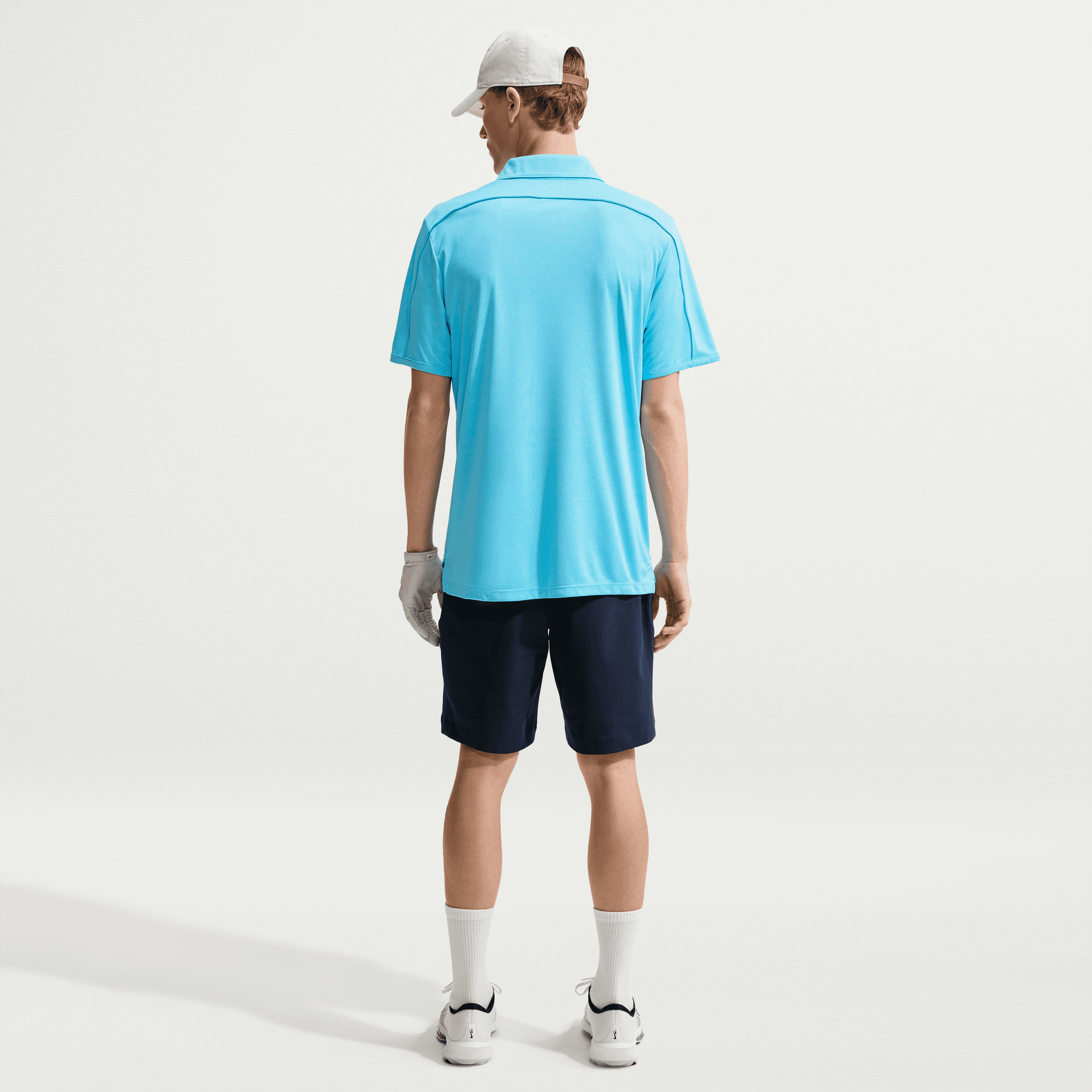 Nike Dri-Fit Par 5 Solid Mens Golf Polo Shirt - Blue